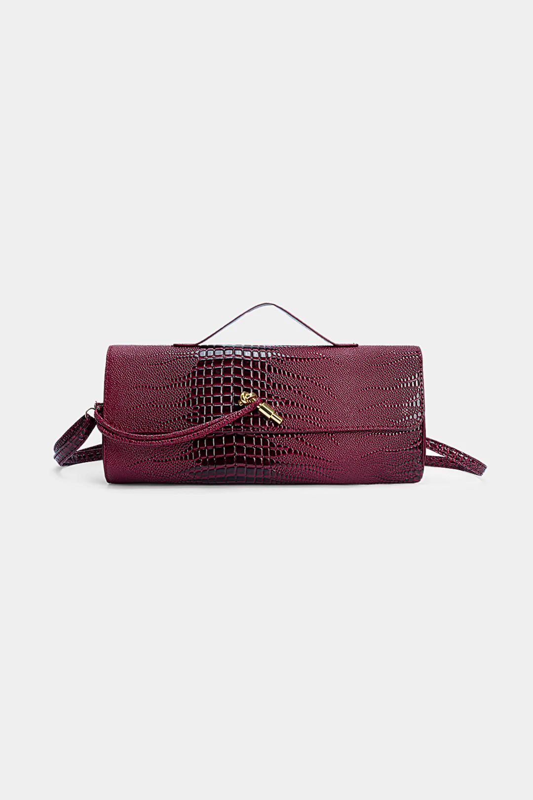 Crocodile Skin Pattern Faux Leather Clutch Bag