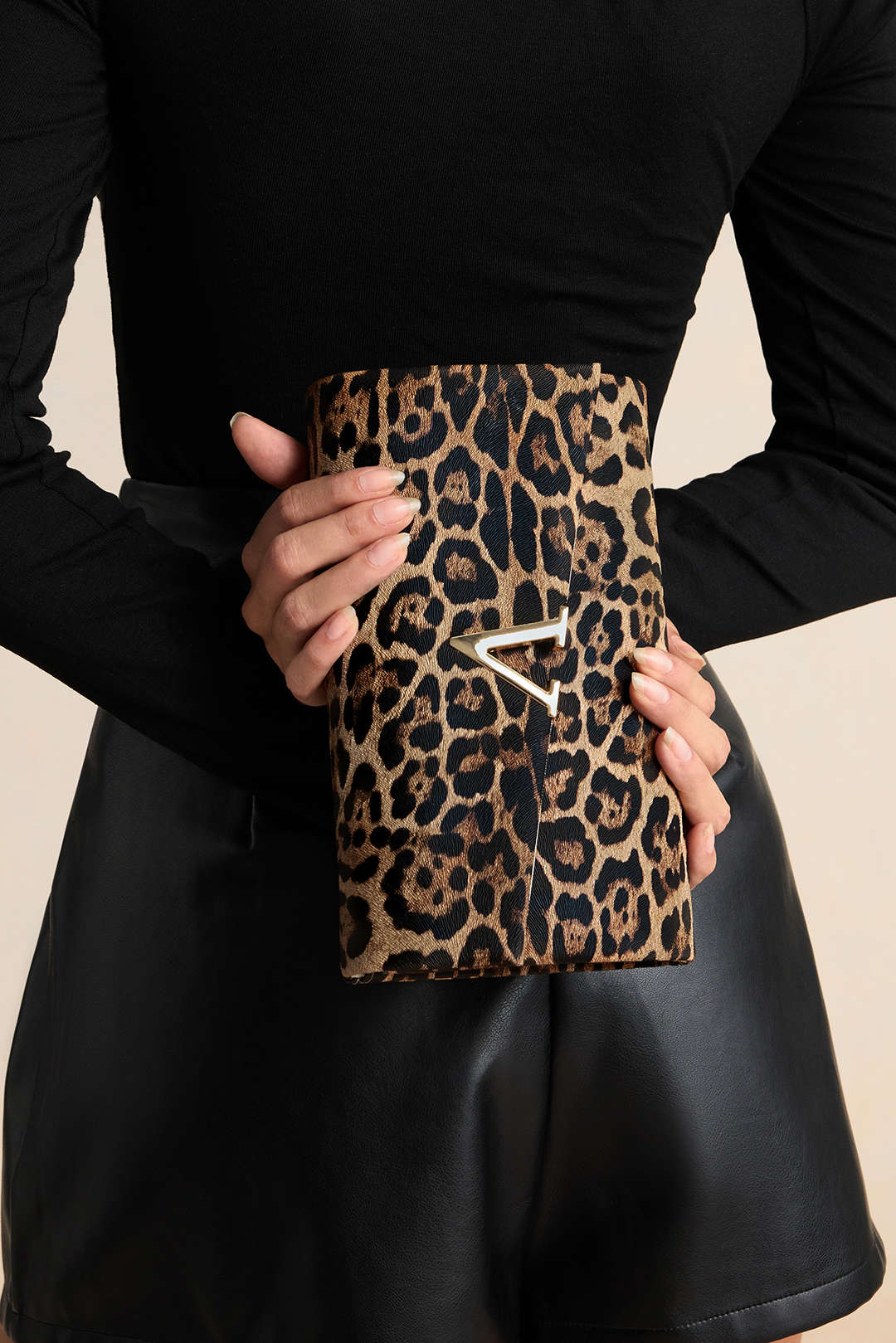 Leopard Faux Leather Clutch Bag - Image 2