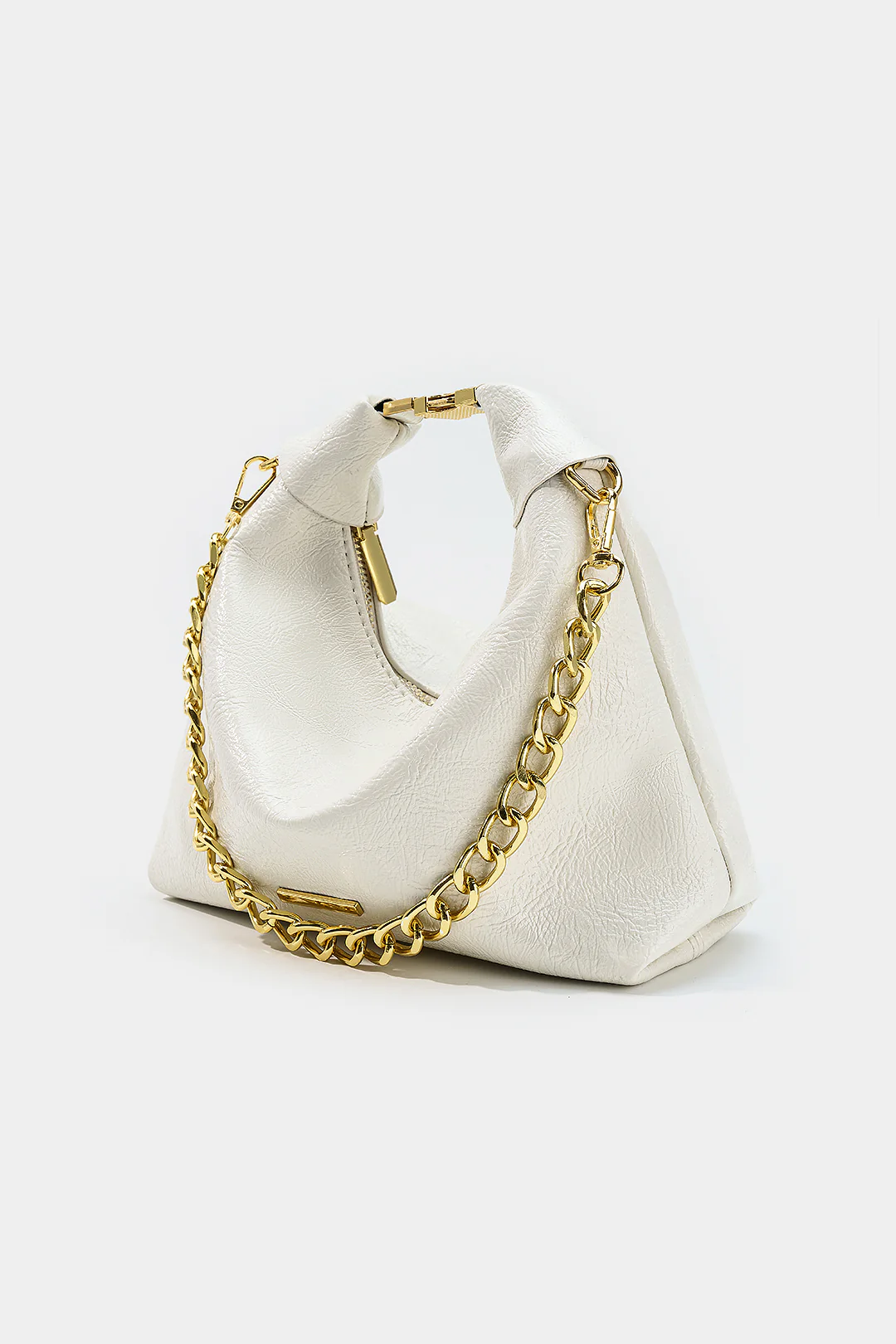 Faux Leather Metallic Clutch Bag - Image 2