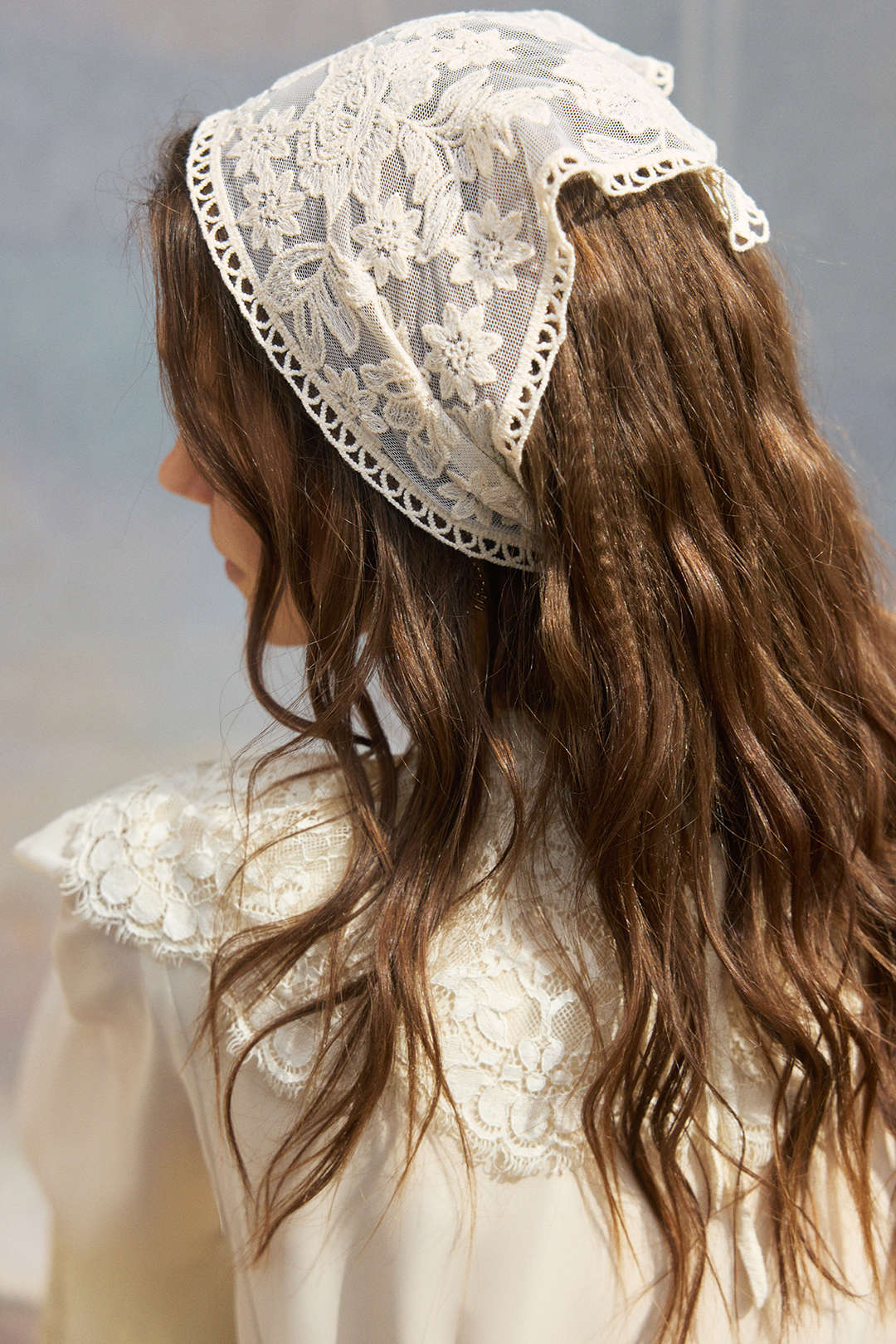 Floral Lace Scarf - Image 3