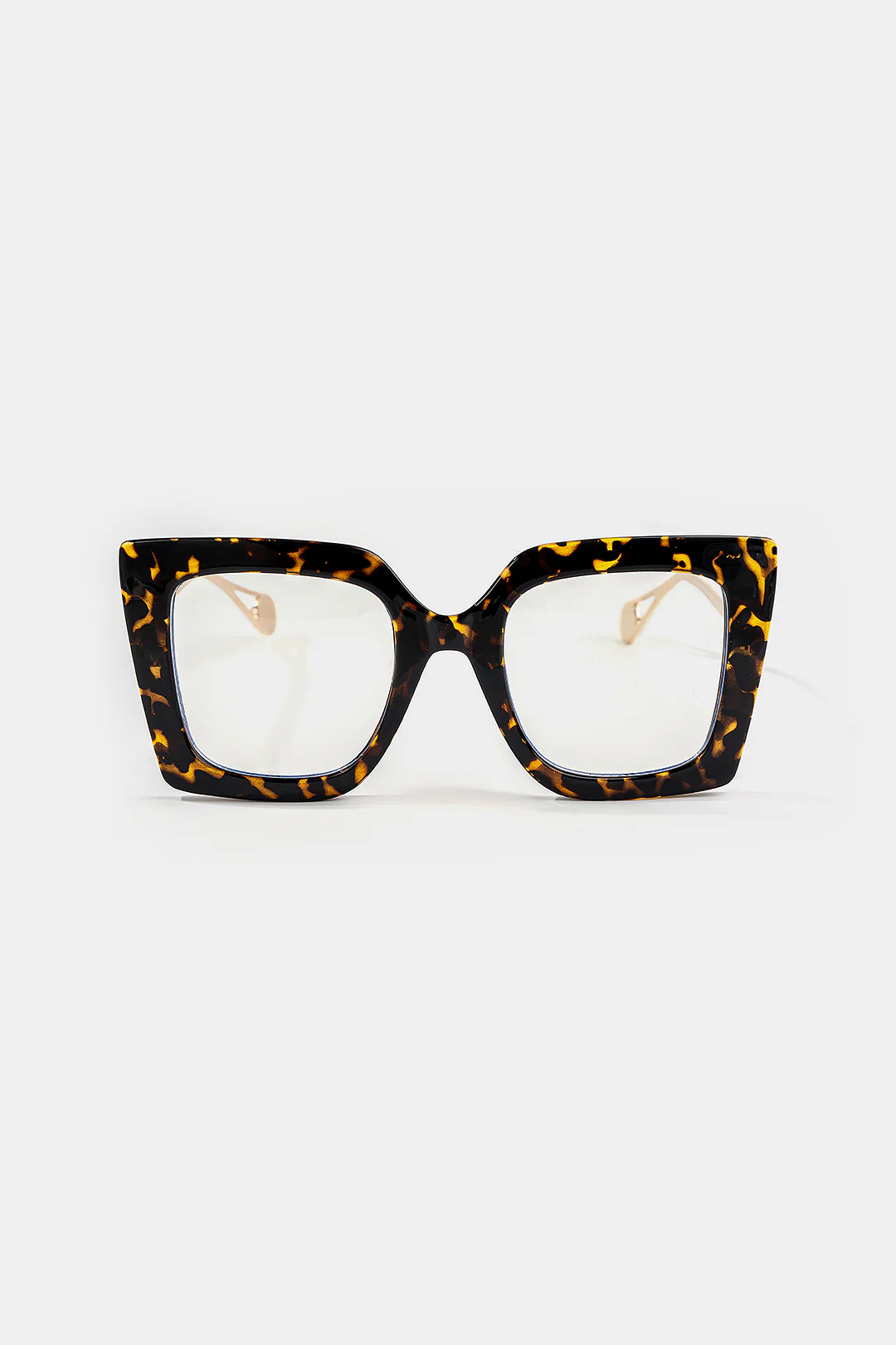 Metal Leopard Square Frame Sunglasses - Image 2