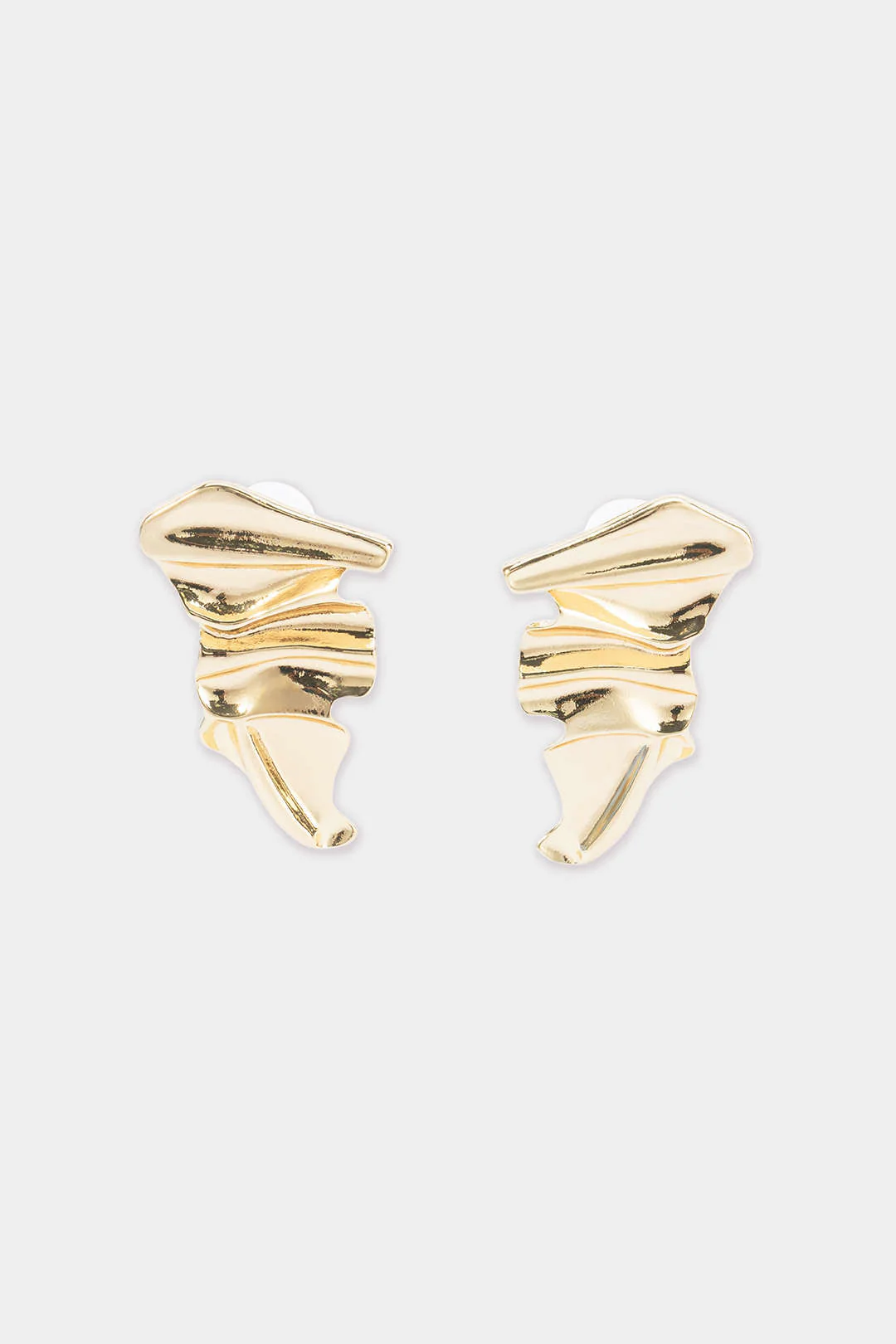 Alloy Irregular Pleated Earrings - Image 2
