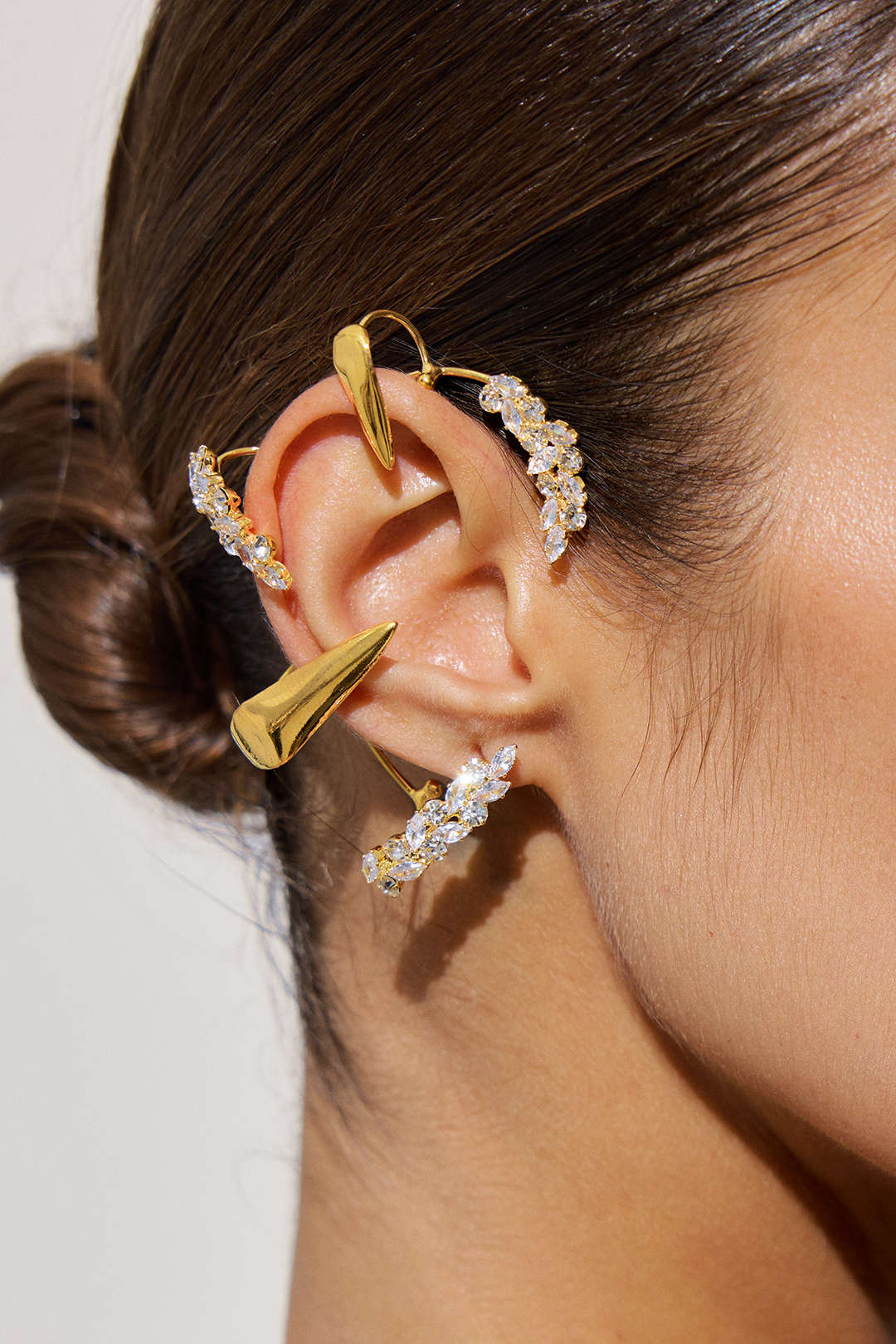 Metallic Rhinestone Studded Earrings