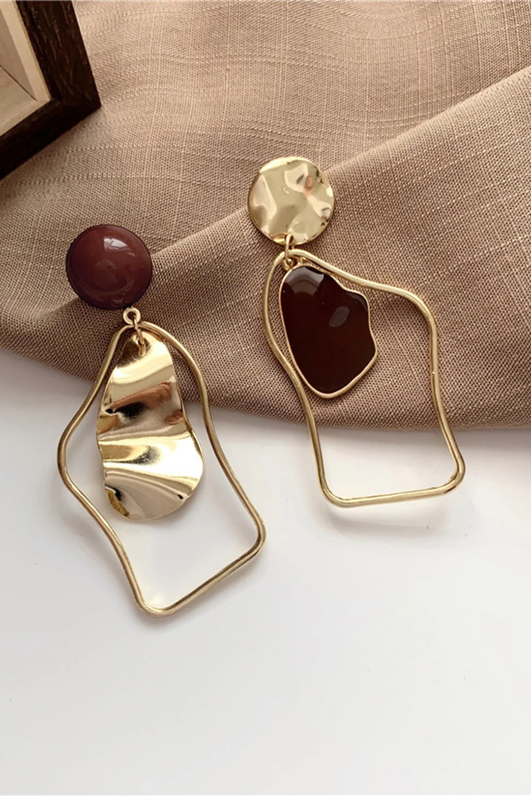Irregular Geometric Earrings - Image 5