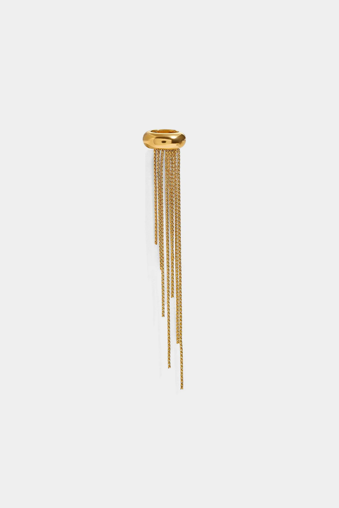 Chain Tassel Geometric Earrings - Image 2