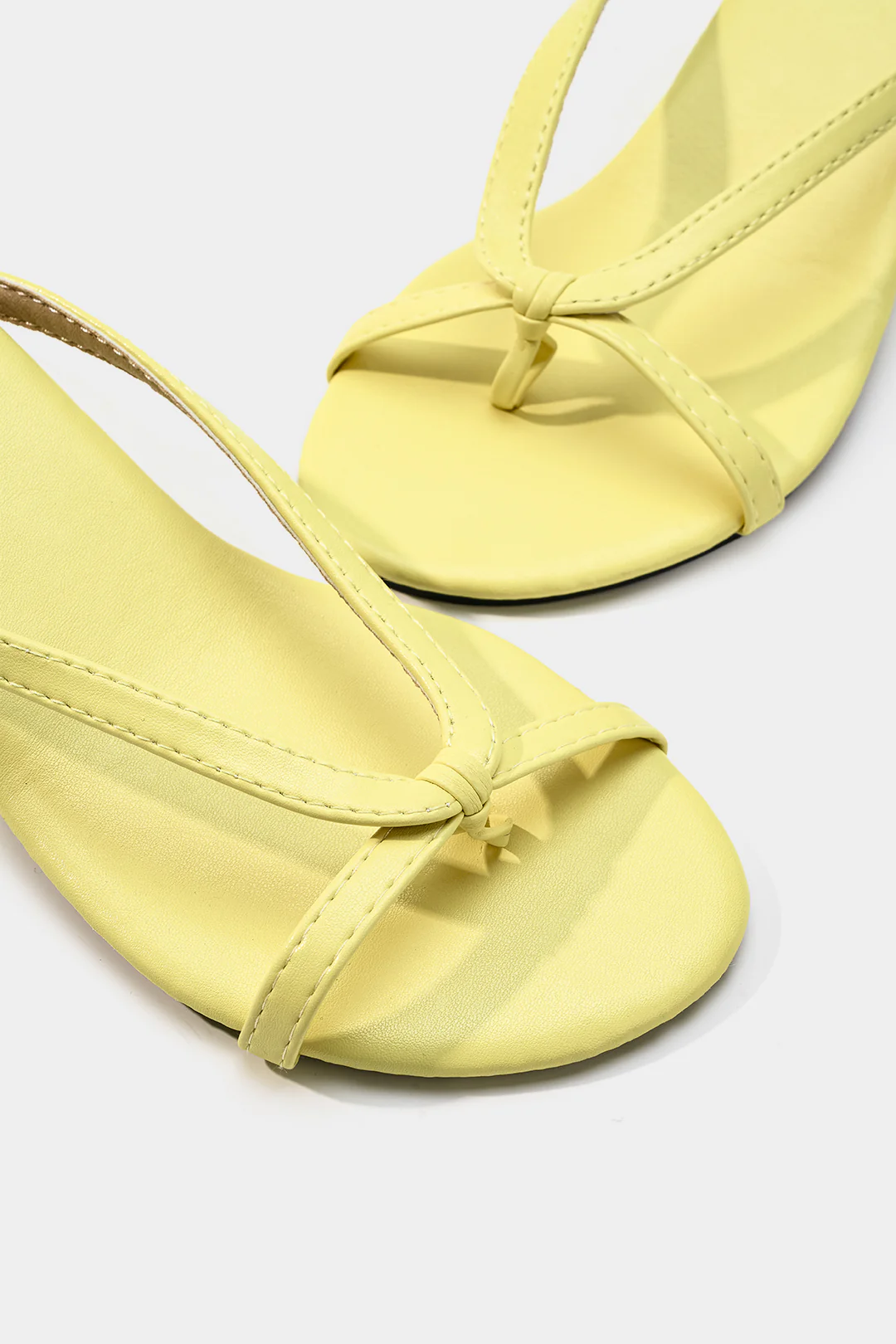 Leather Round Crossed Sandals - Image 3