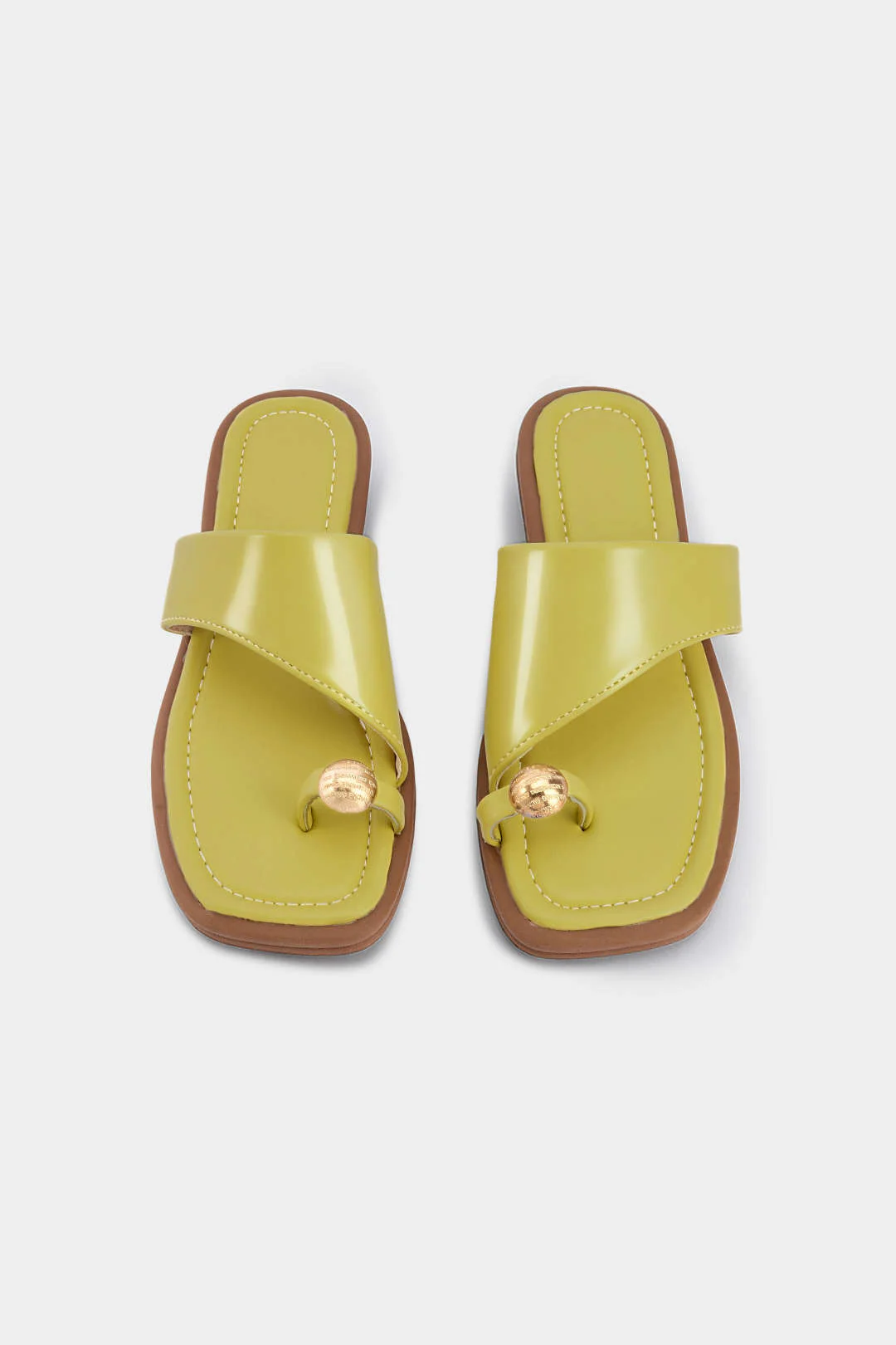 Contrast Open Toe Flats - Image 5