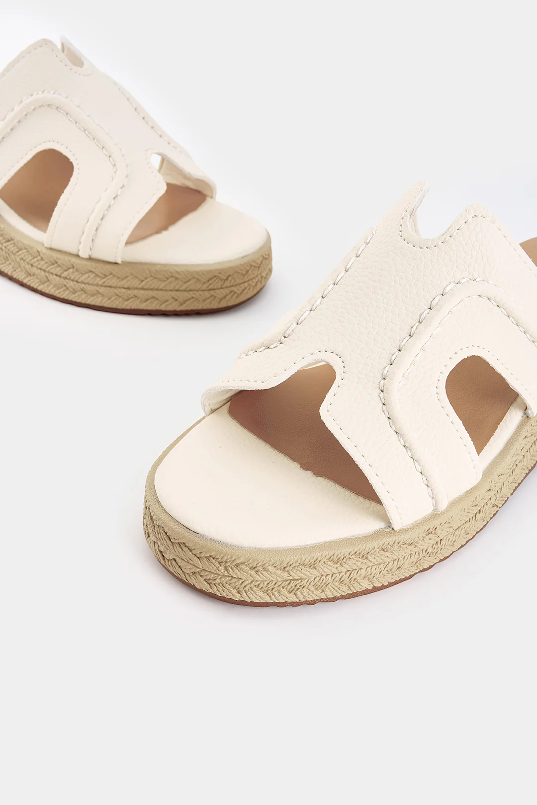 Open Toe Cut Out Flats - Image 2