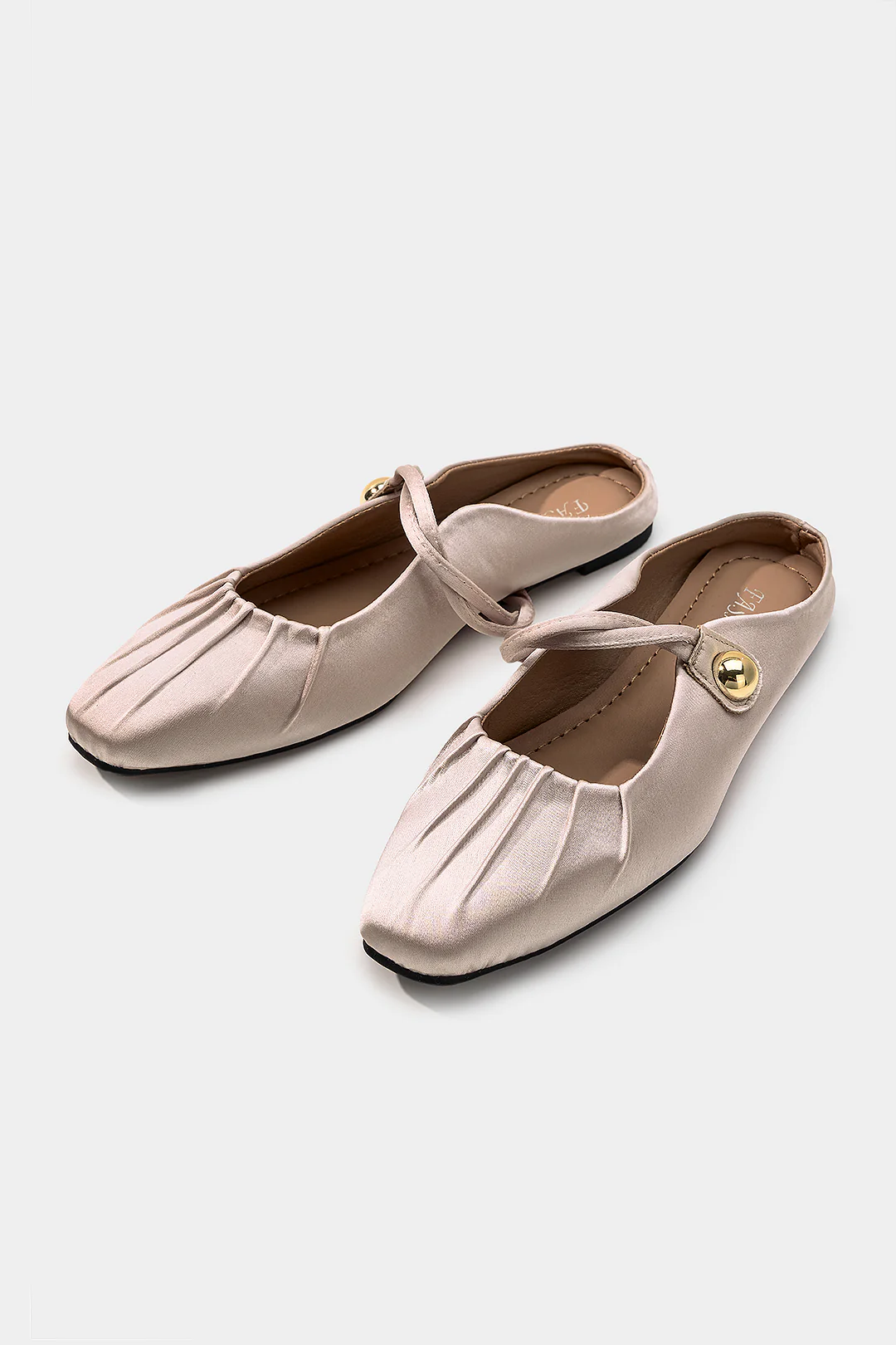 Leather Metallic Flats