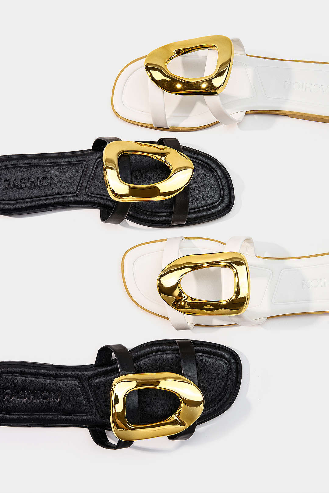 Metallic Square Toe Flats