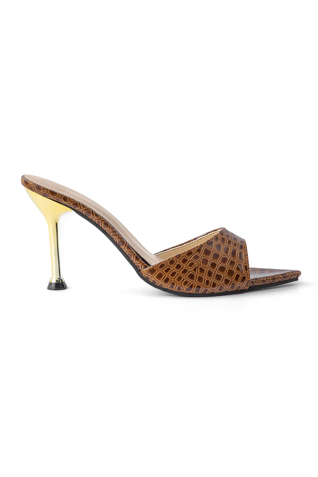 Open Pointed Toe Ankle-strapless High Heels - Image 8