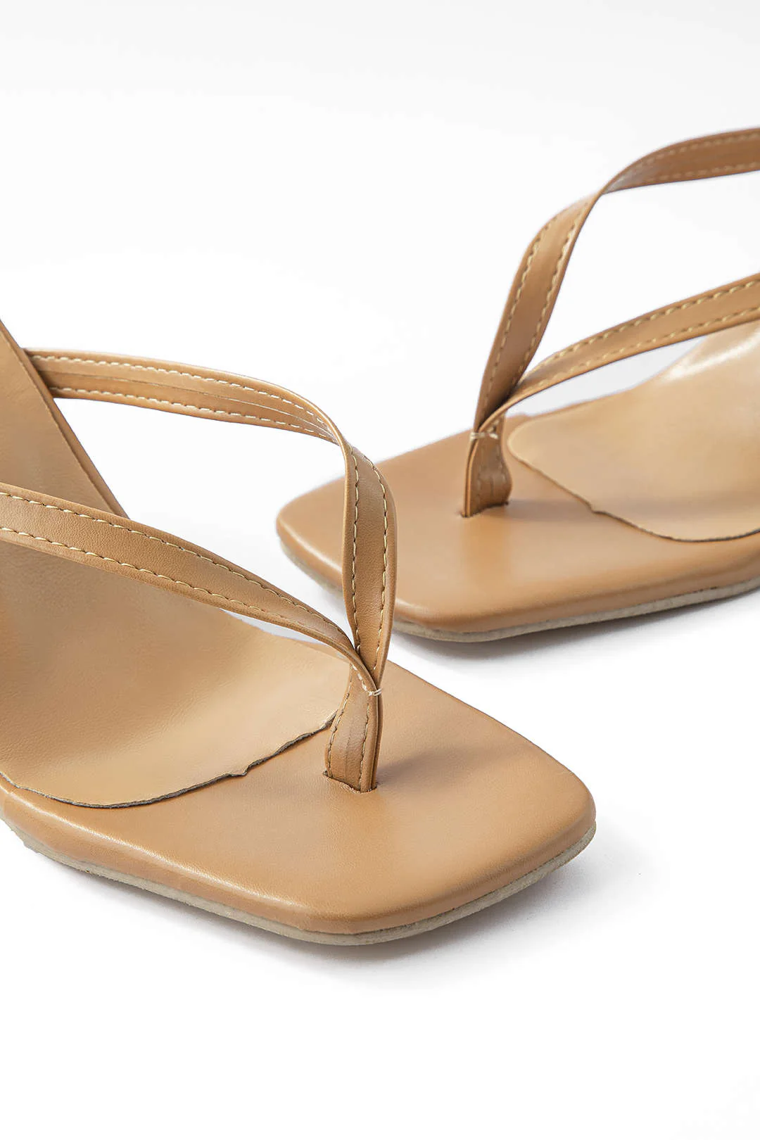 Basic Mid Heel Thong Sandals - Image 7