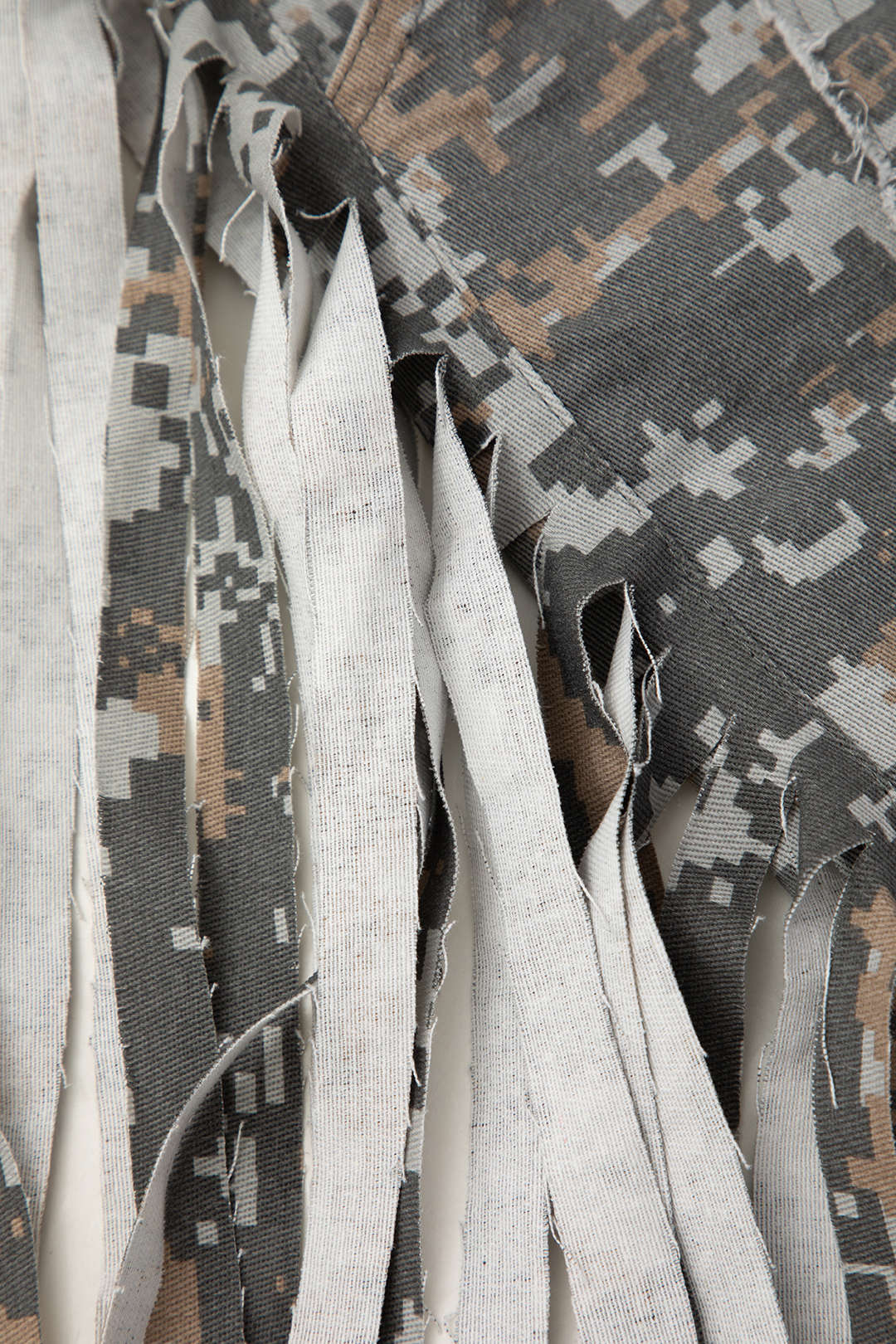 Camo Frayed Patchwork Fringe Mini Skirt - Image 10