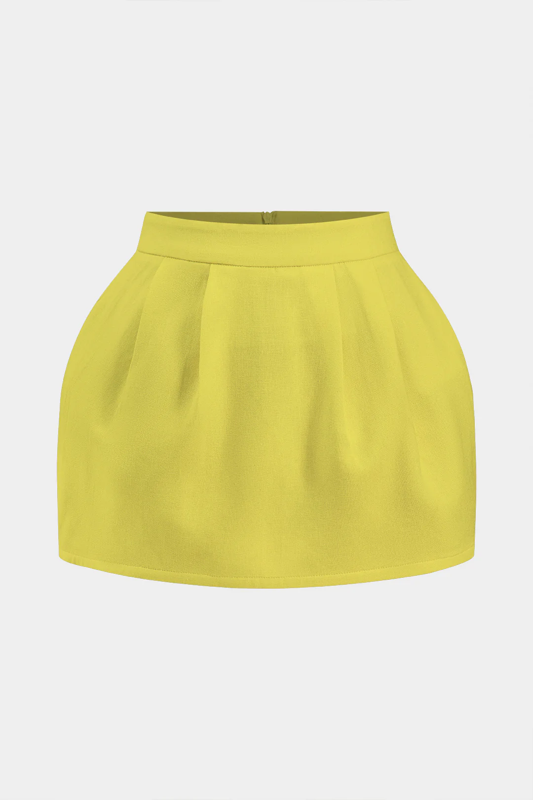 Linen Ruched Zipper Skirt - Image 14