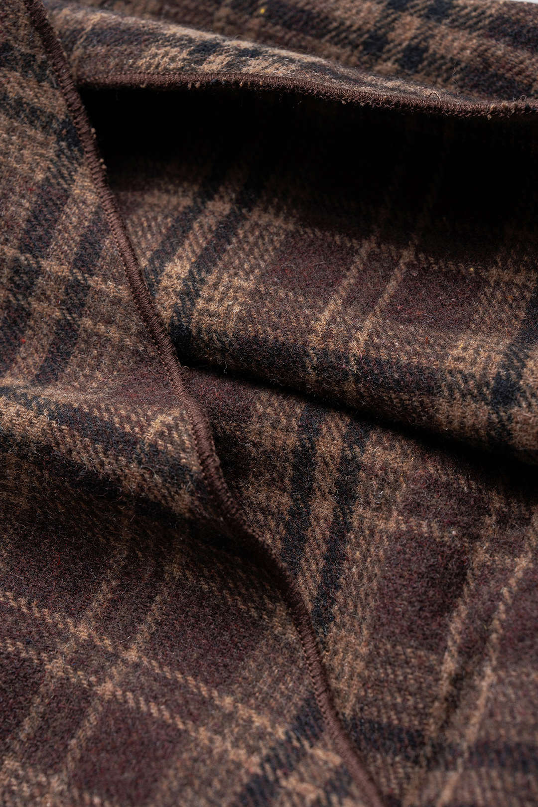 Plaid Print Contrast Asymmetrical Skirt - Image 4