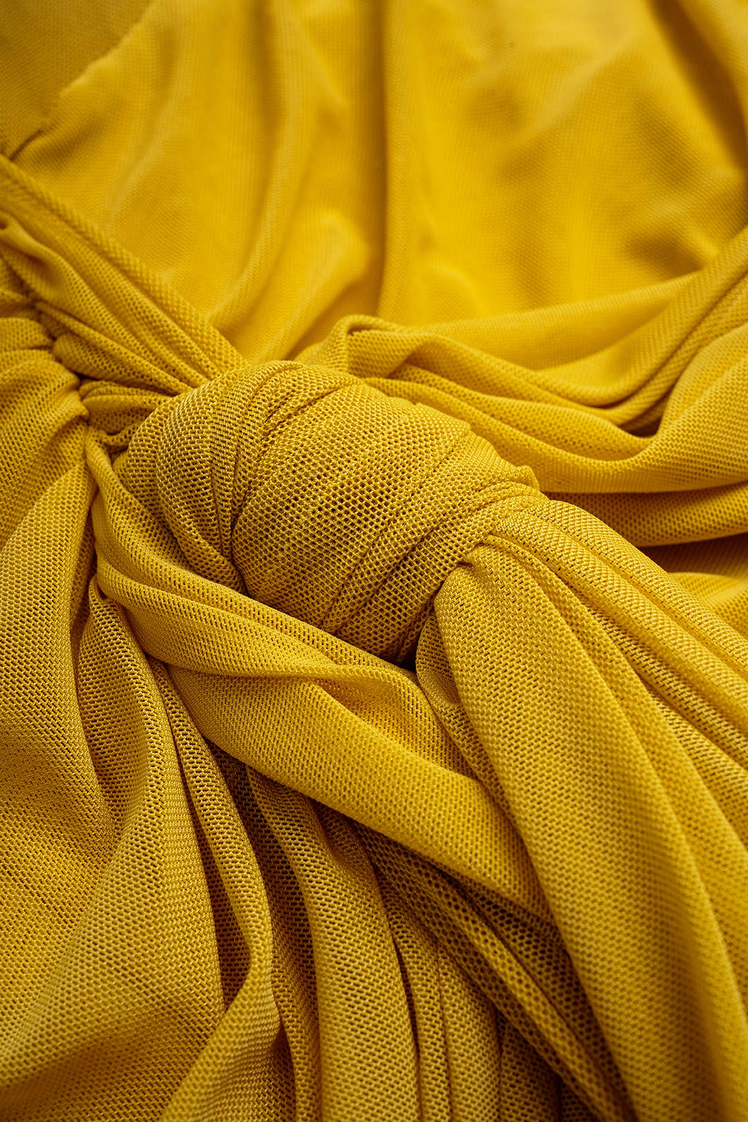Mesh Ruched Knotted Skirt - Image 3