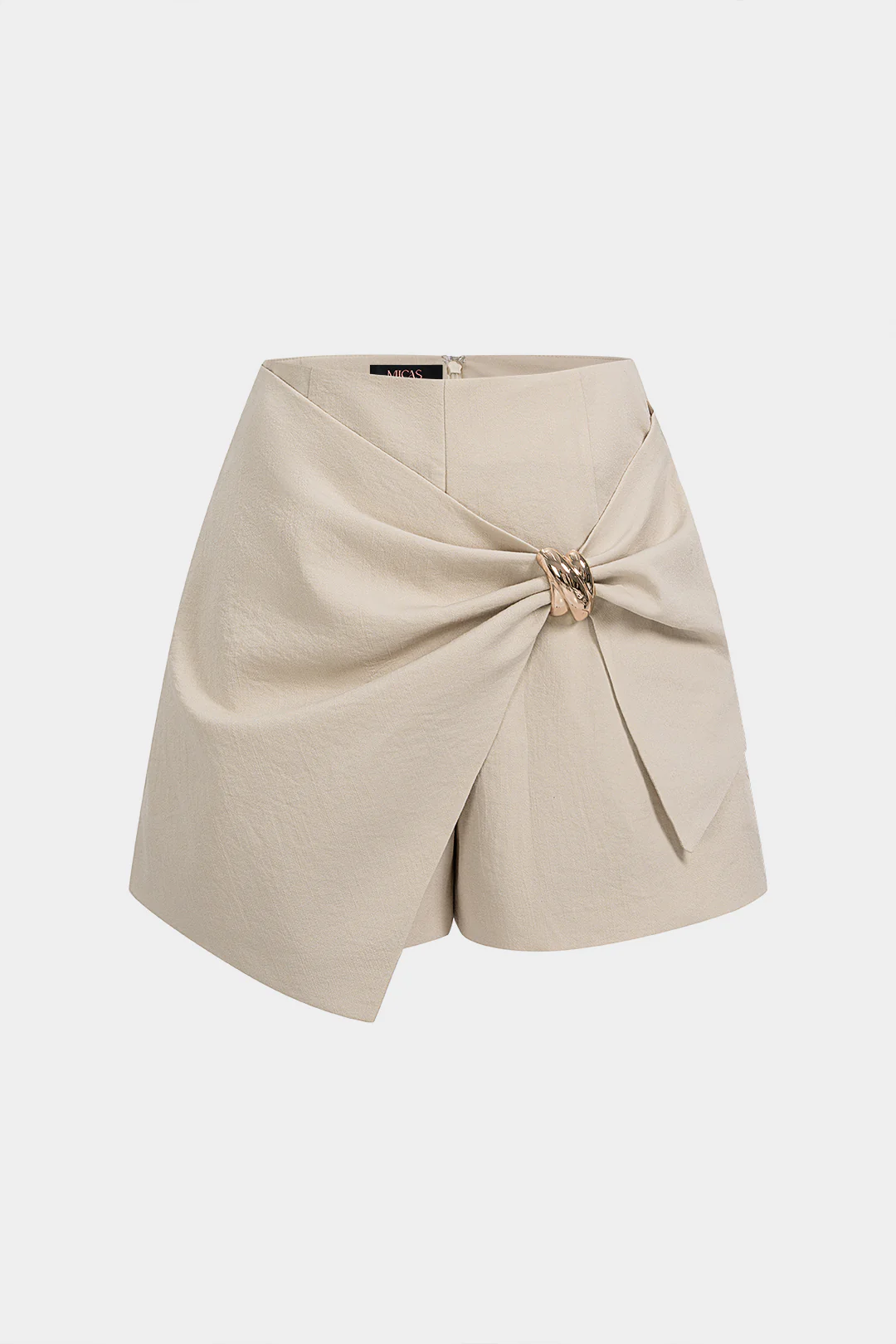 Metallic Ruched Pocket High Waist Skort - Image 4