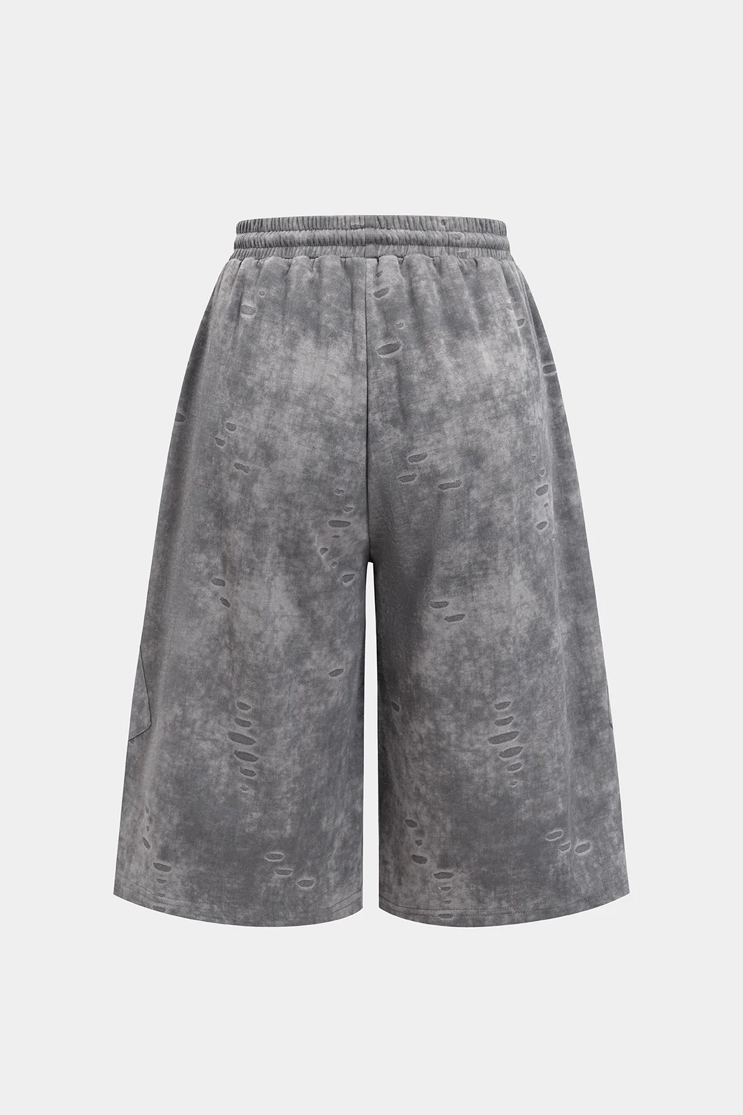 Washed Tie-Up High Waist Shorts - Image 12