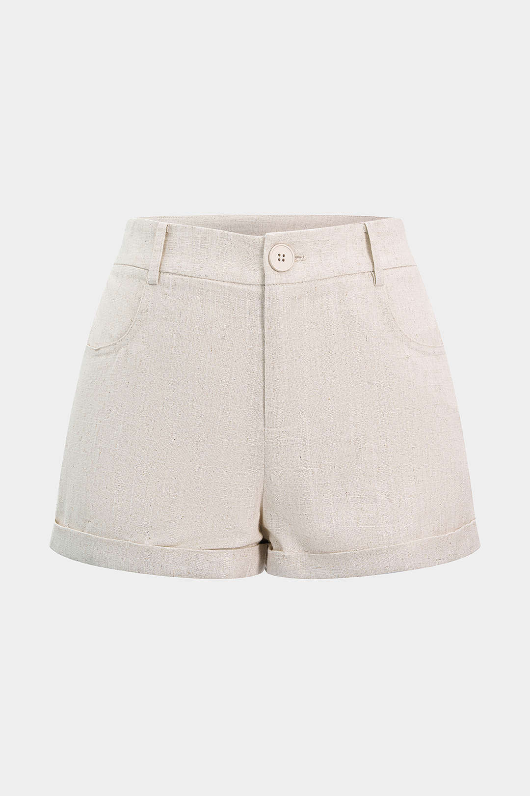 Linen Elastic Waisted Shorts - Image 4