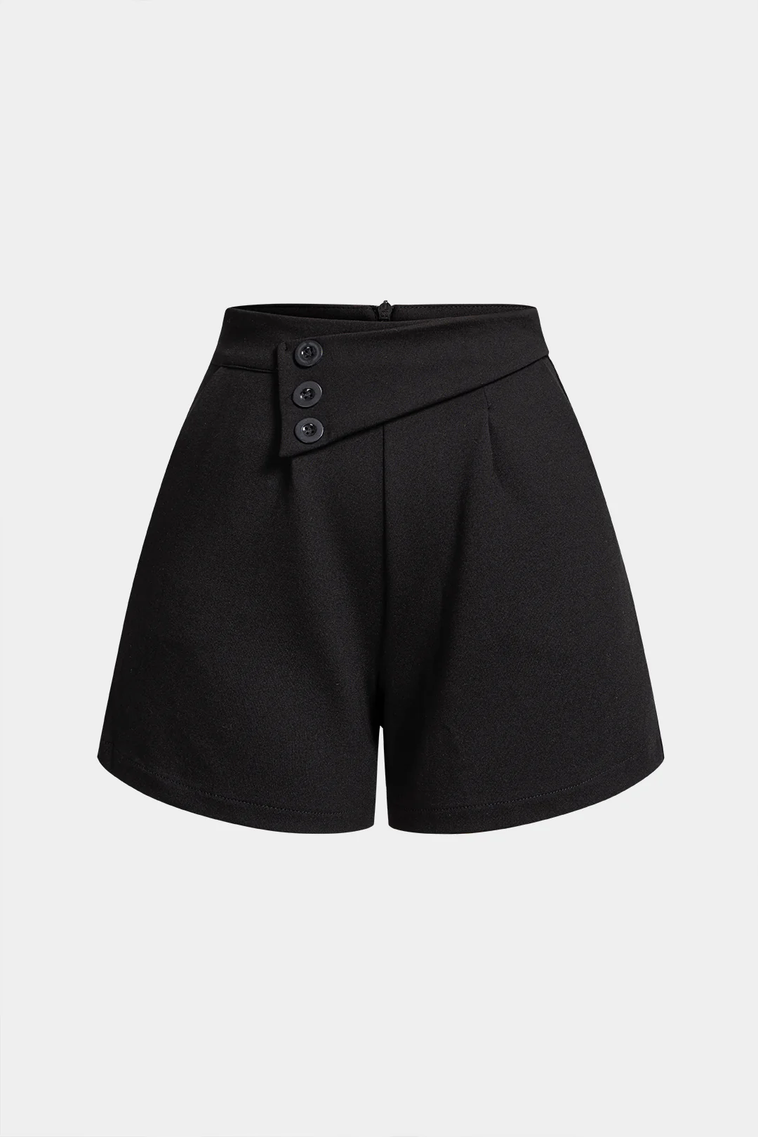 High Waist Asymmetrical Button Wide Leg Shorts - Image 2