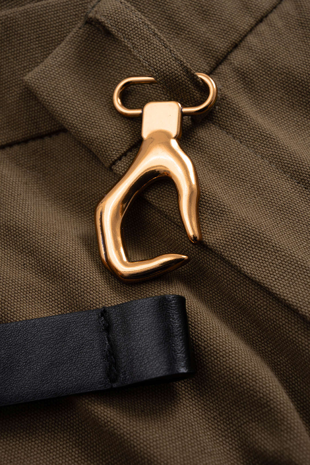 Asymmetrical Metallic Decor Barrel Trousers - Image 3