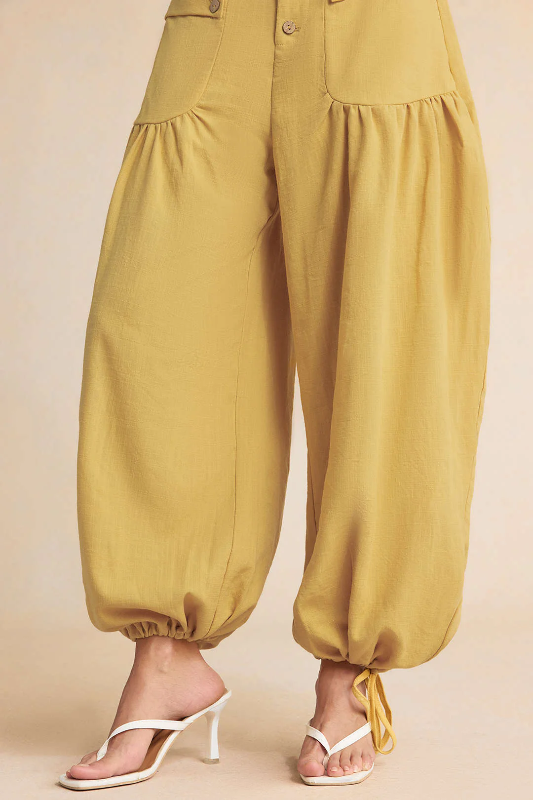 Button Pocket Tie-Up Pants - Image 8