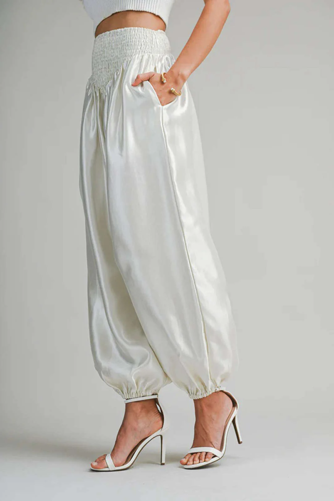 Smocked Pocket Balloon Pants - Image 8