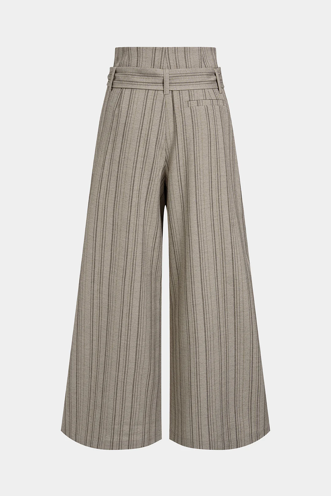 Striped Knotted Belted Wide Leg Pants - Image 2