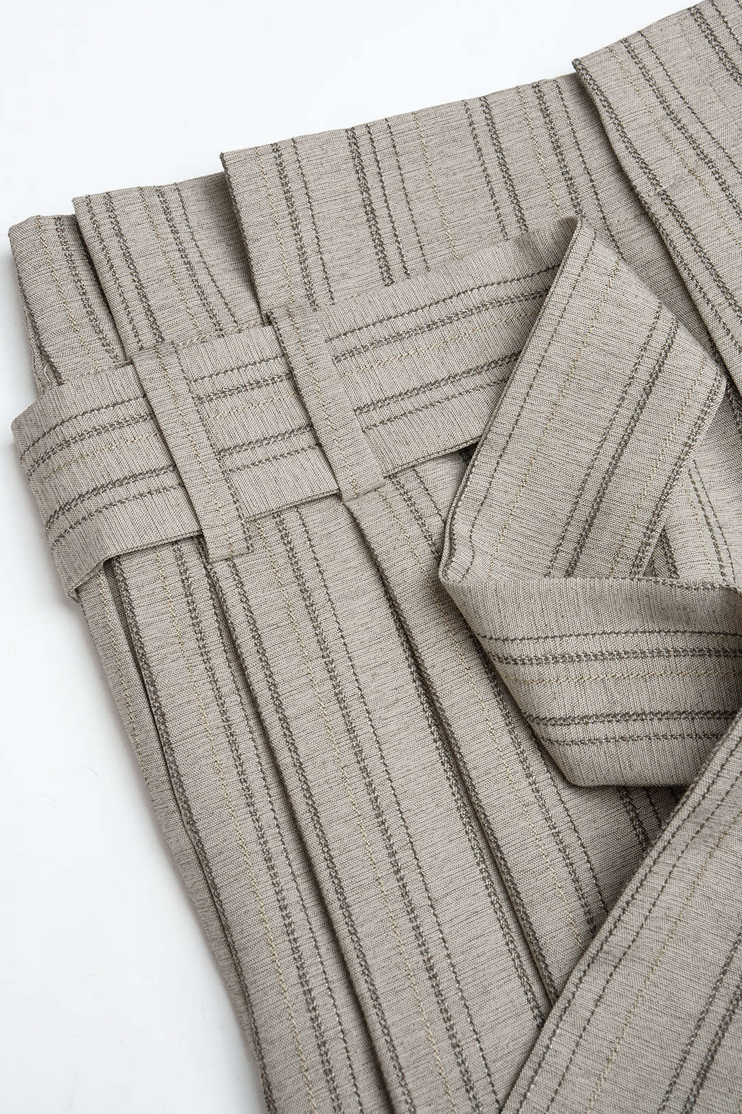 Striped Knotted Belted Wide Leg Pants - Image 3