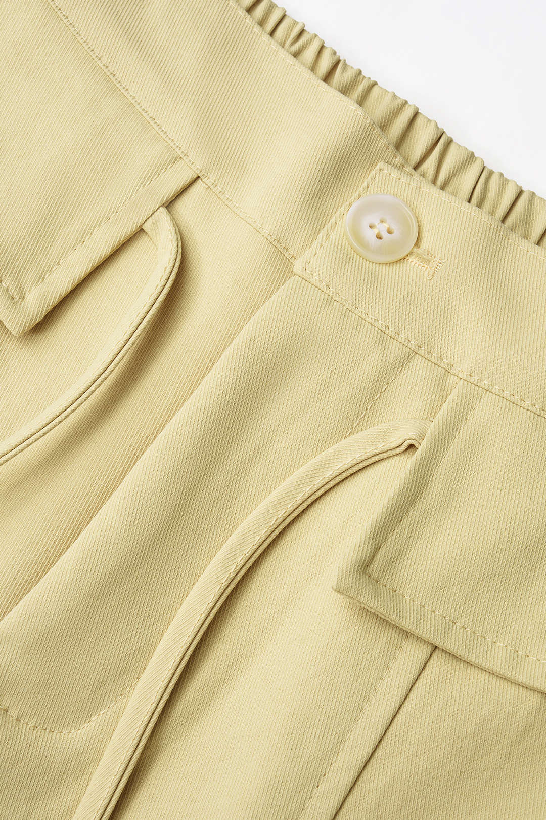 Solid High Waist Wide Leg Pants - Image 3