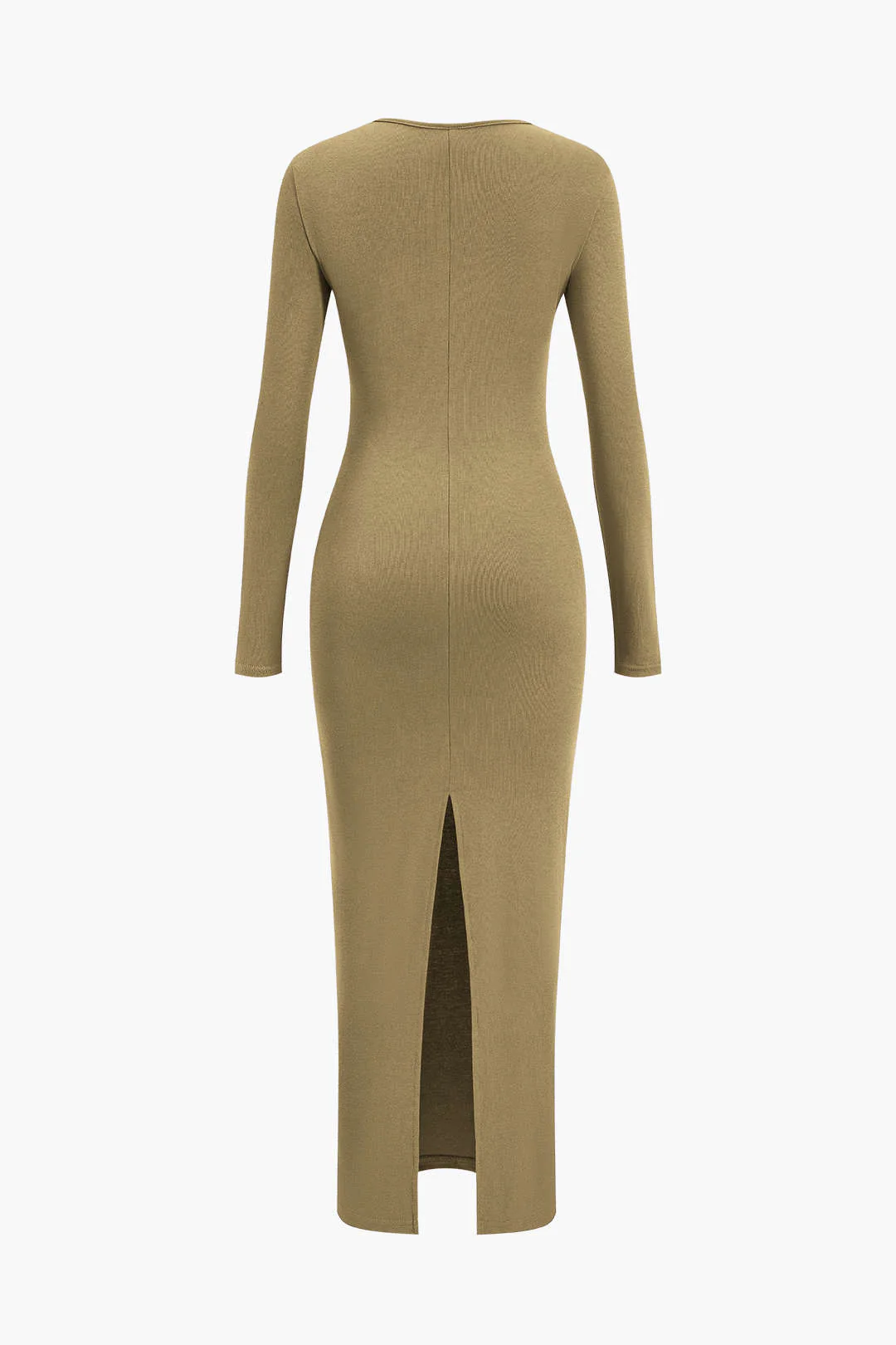 Asymmetrical Neck Slit Maxi Dress - Image 12