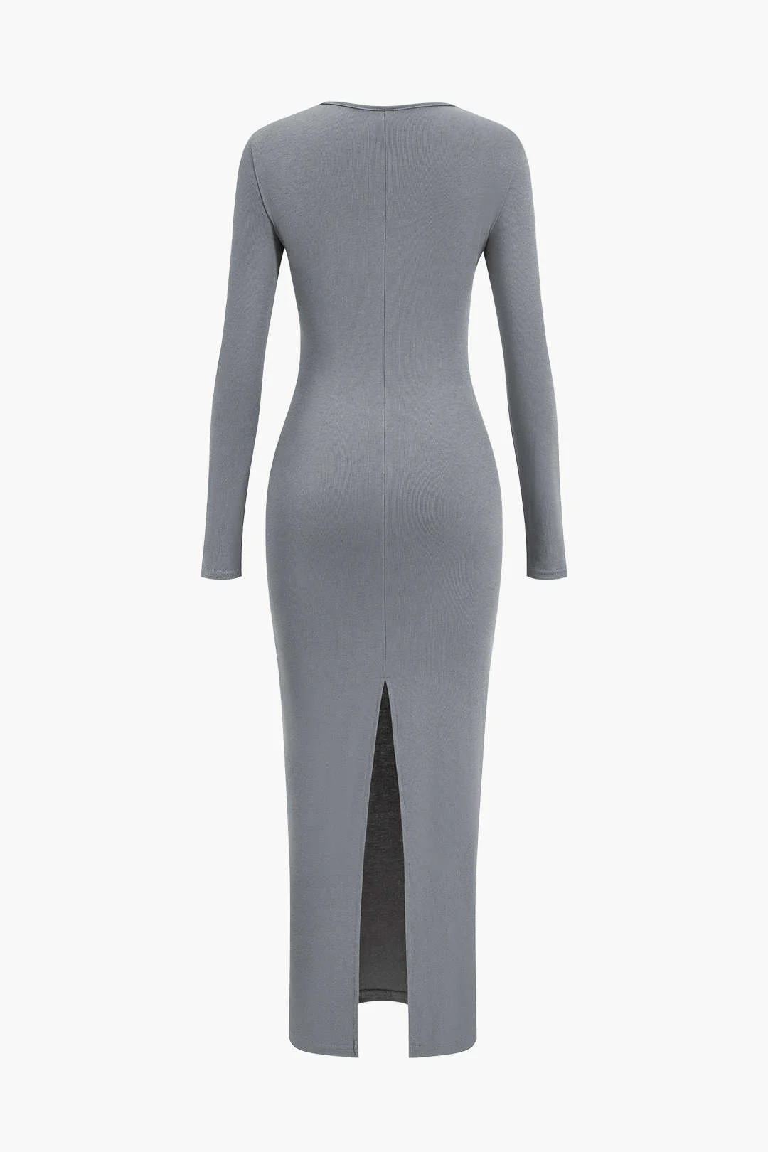 Asymmetrical Neck Slit Maxi Dress - Image 5