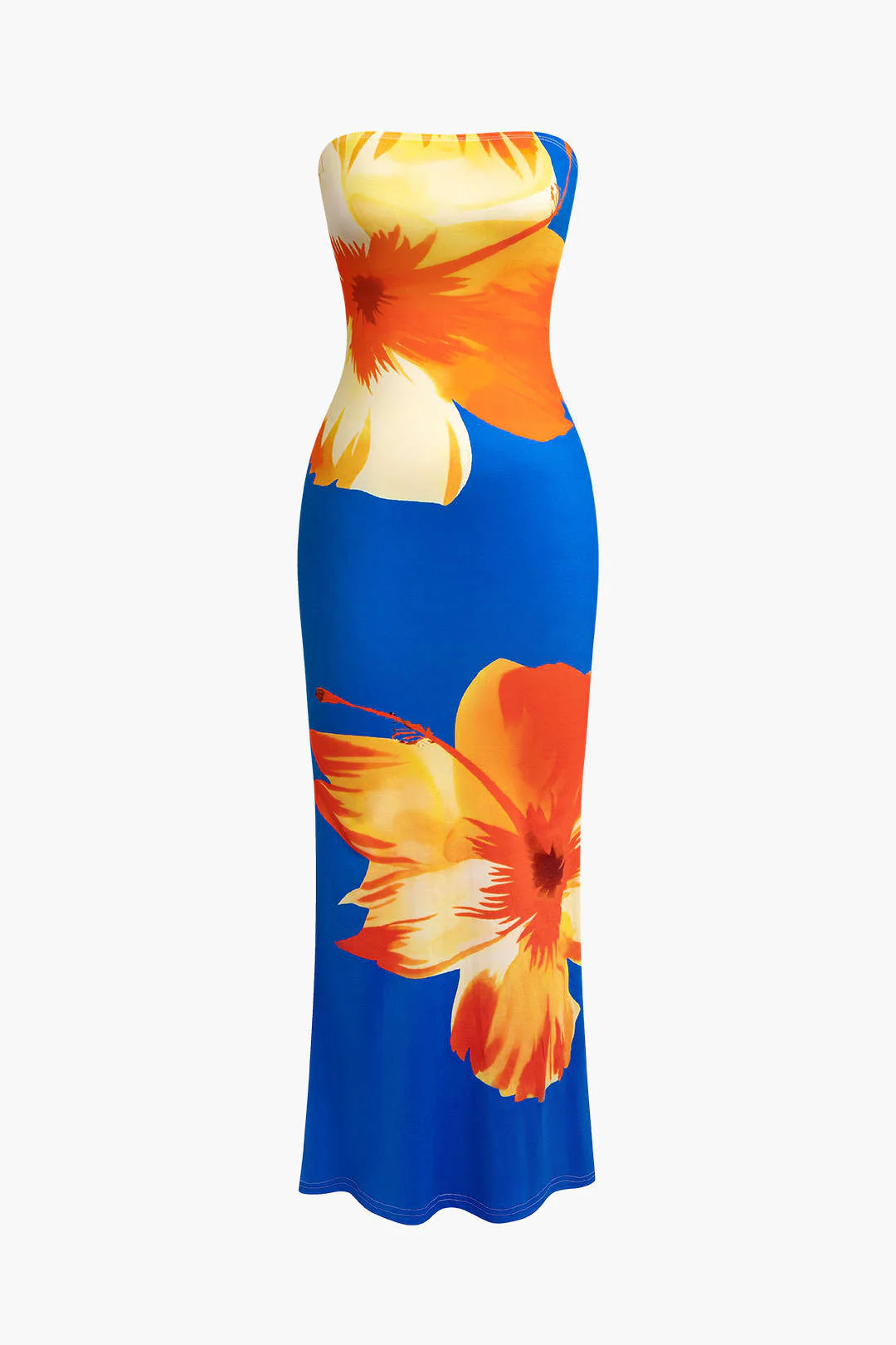 Sunny Floral Cascade Strapless Maxi Dress - Image 6