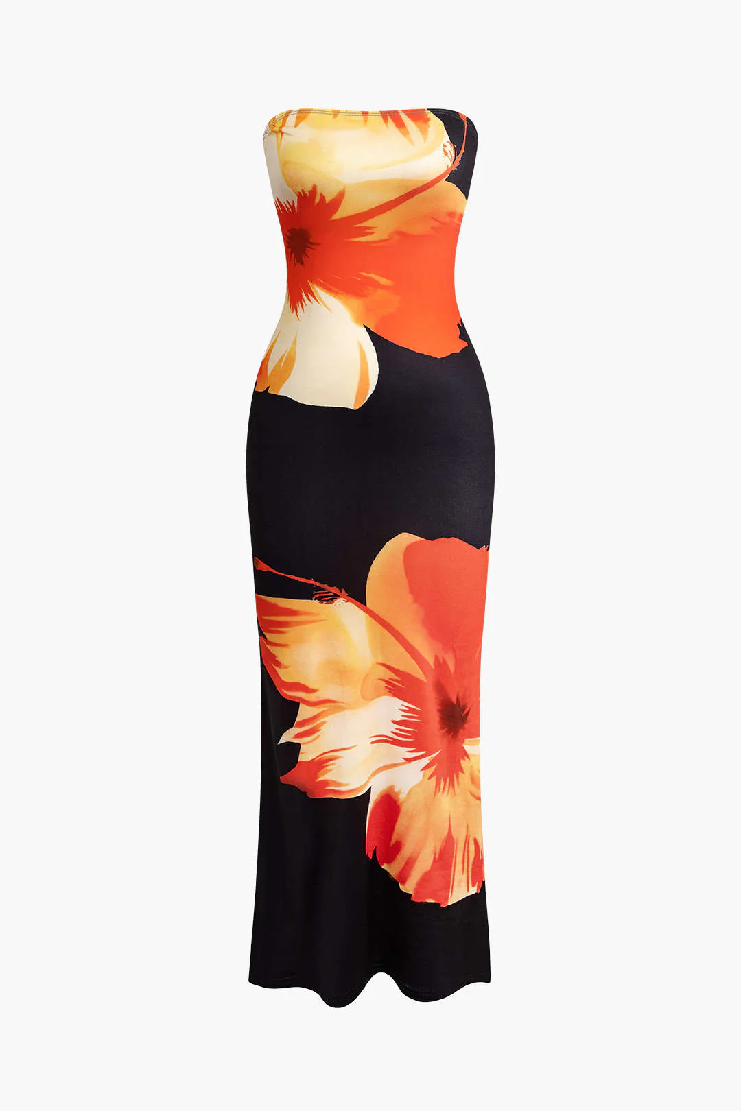Sunny Floral Cascade Strapless Maxi Dress - Image 7
