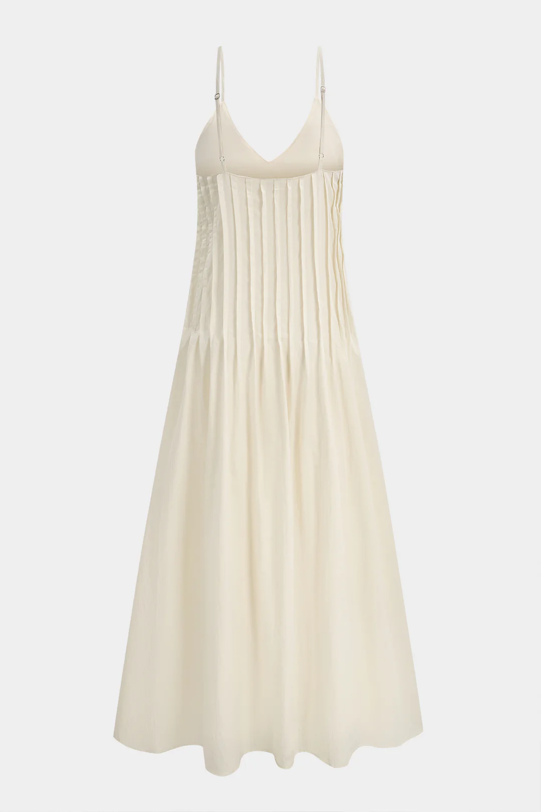 V-Neck Ruched Backless Slip Sleeveless Maxi Dress - Image 2