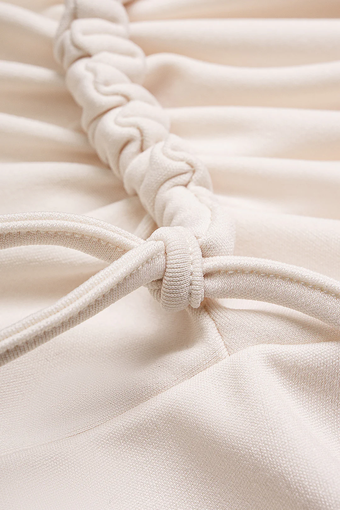 Twist Knot Drawstring Ruched Asymmetrical Slip Sleeveless Maxi Dress - Image 4