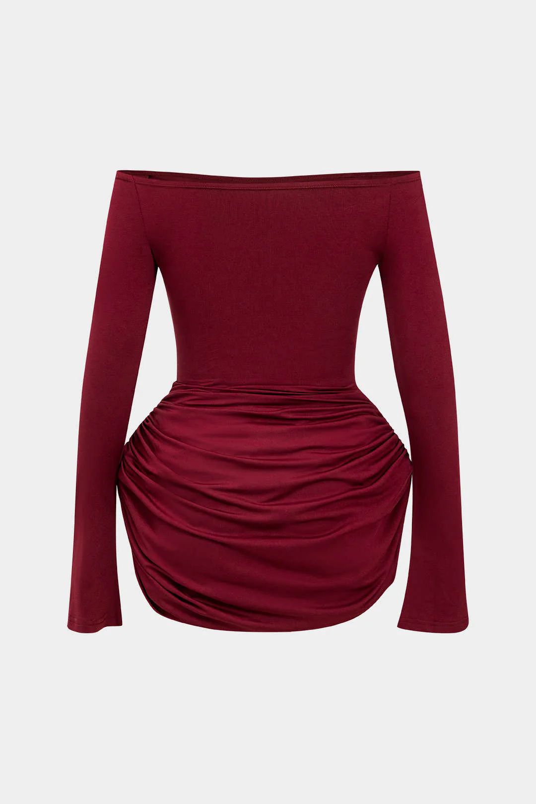 Ruched Off Shoulder Mini Dress - Image 2