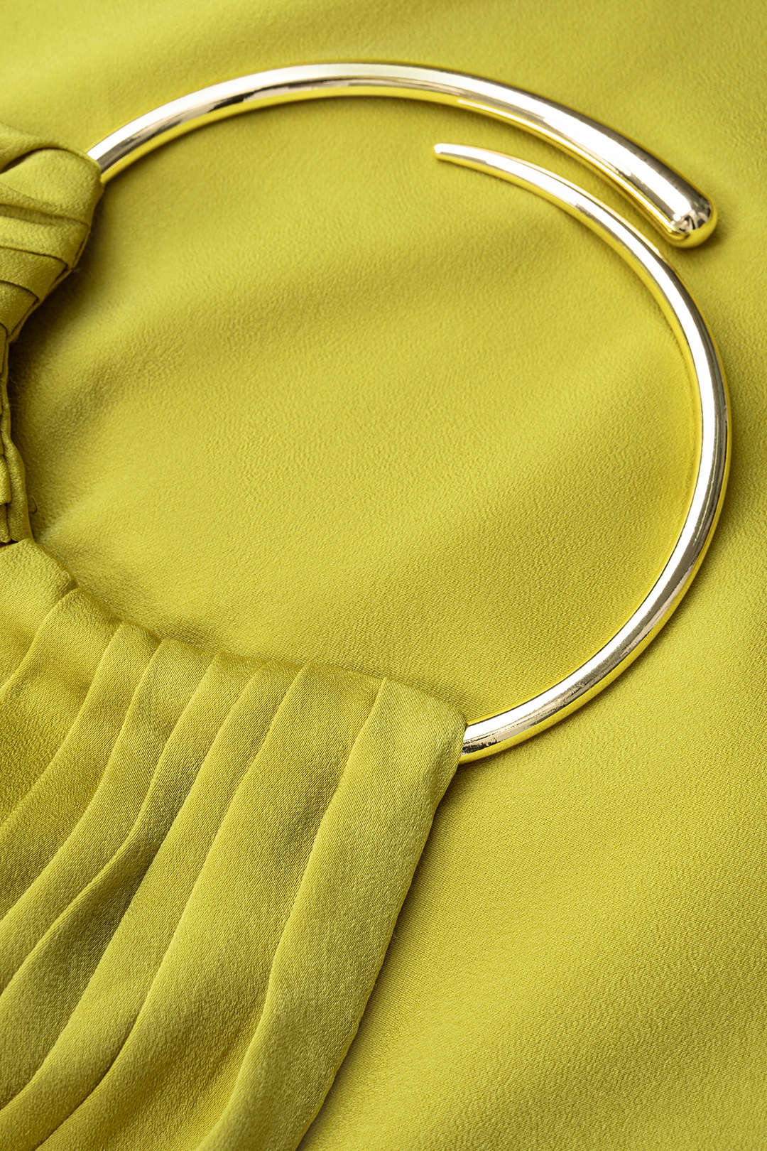 Metallic Satin V-Neck Ruched Sleeveless Mini Dress - Image 4