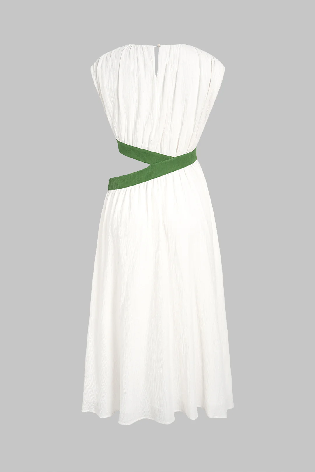 Contrast Cut Out Sleeveless Midi Dress - Image 3