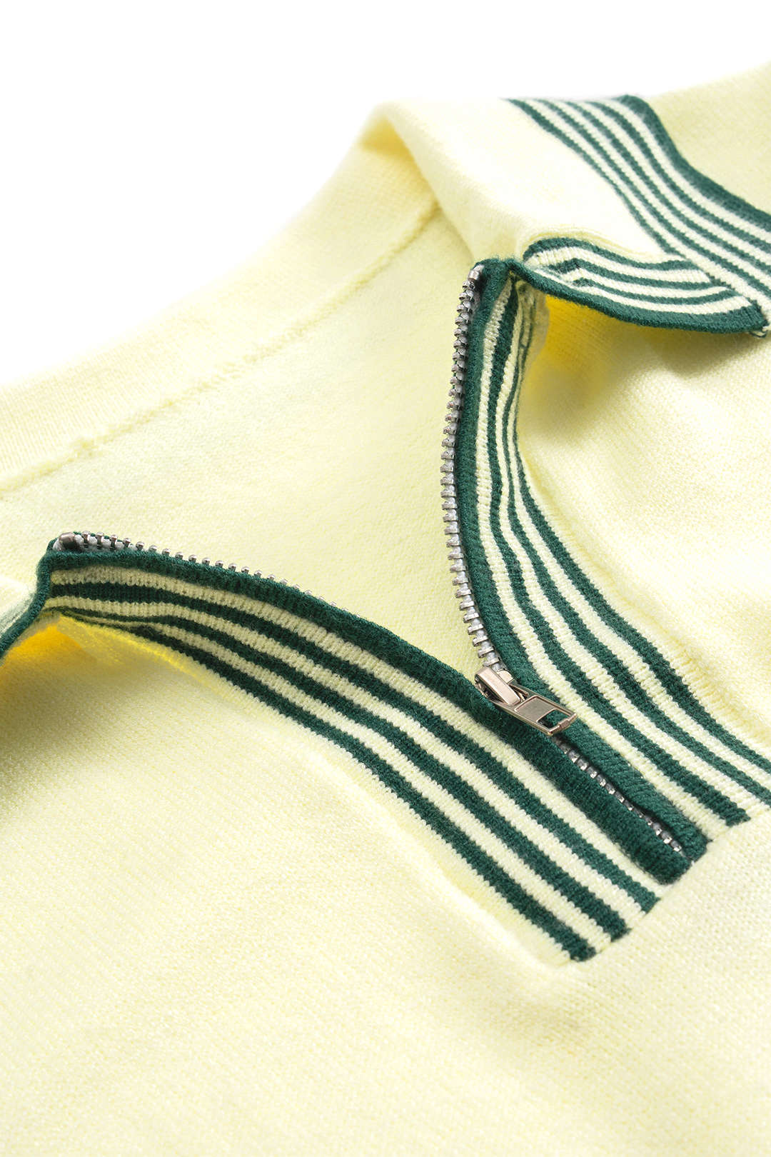 Knit Contrast Lapel Short Sleeve Mini Dress - Image 5
