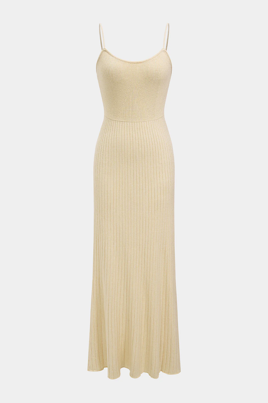 Knit Round Neck Slip Sleeveless Maxi Dress - Image 2