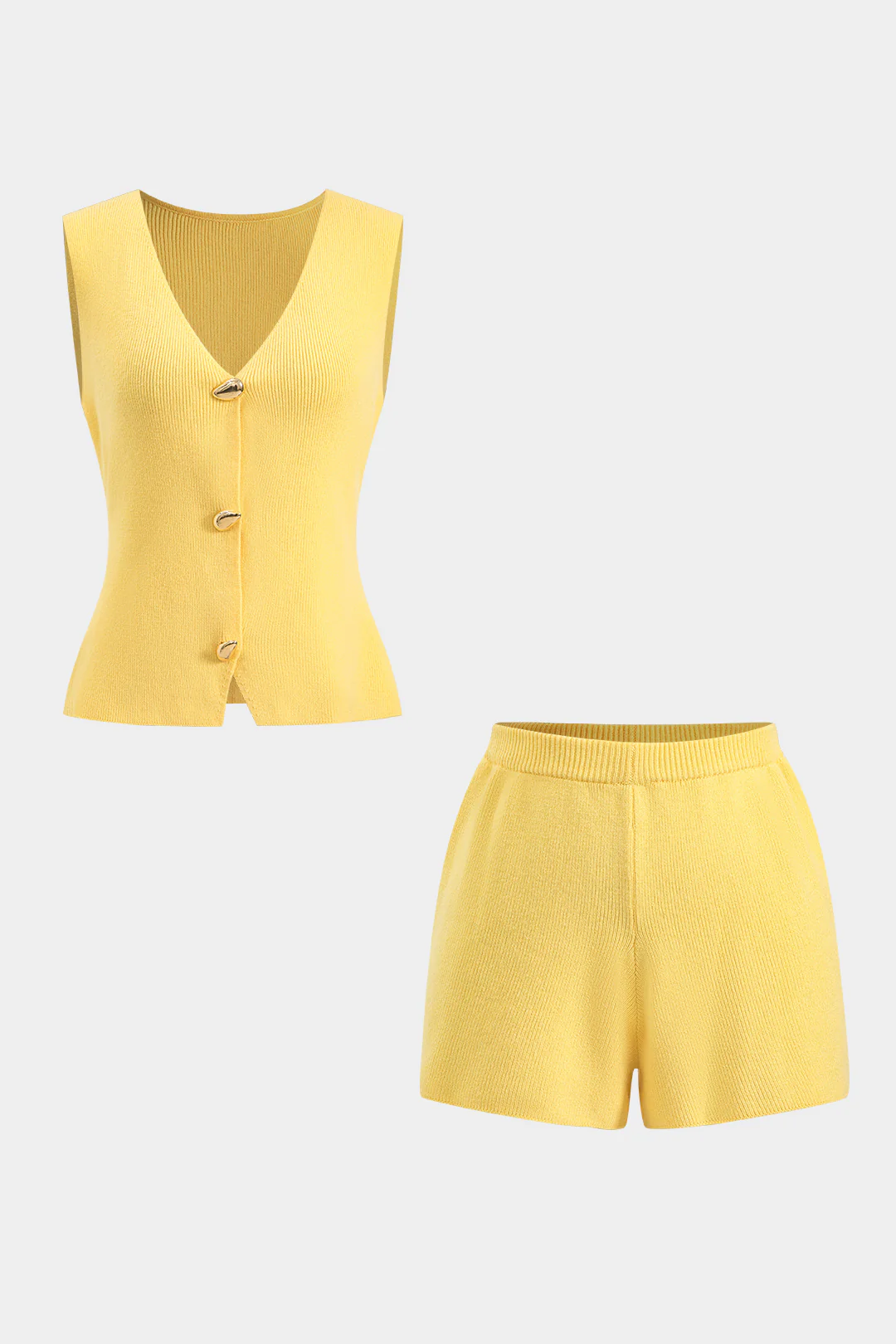 Solid Sweater Shorts - Image 4