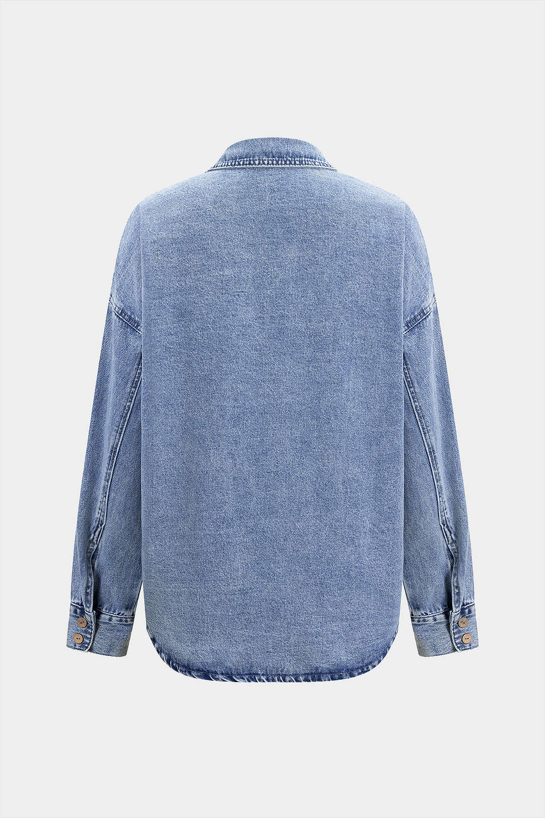 Denim Rhinestone Decor Outerwear - Image 3