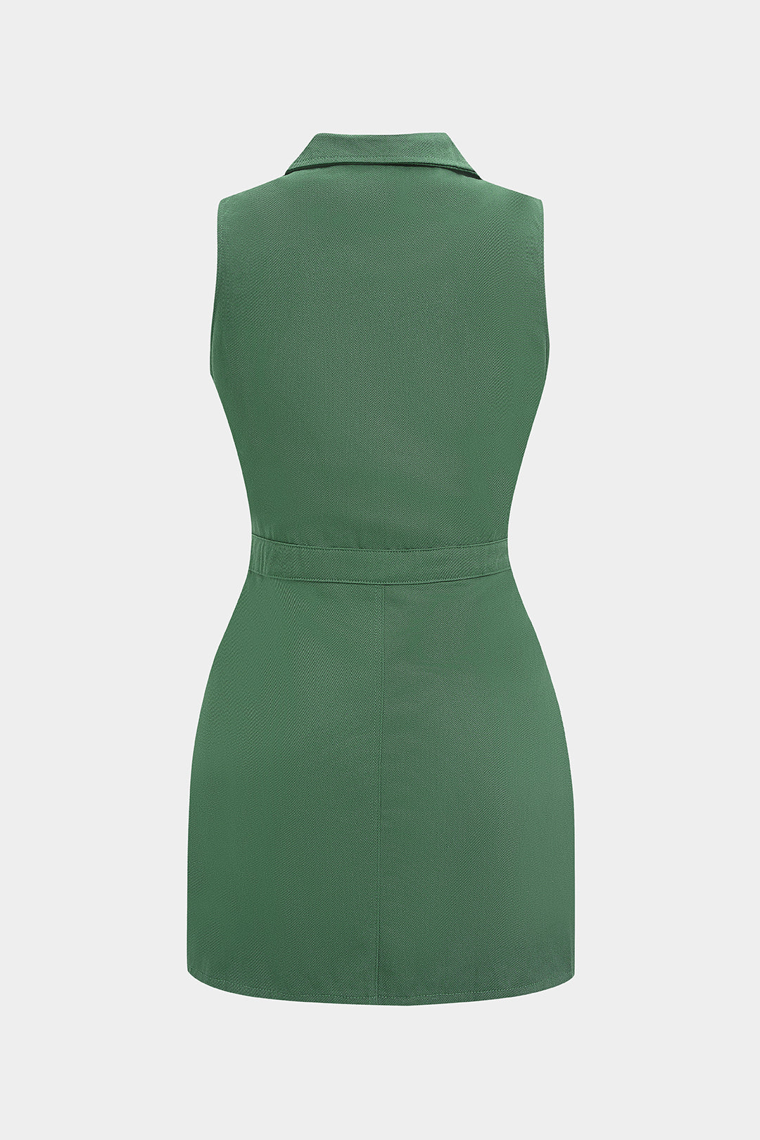 Button Pocket Sleeveless Mini Dress - Image 2