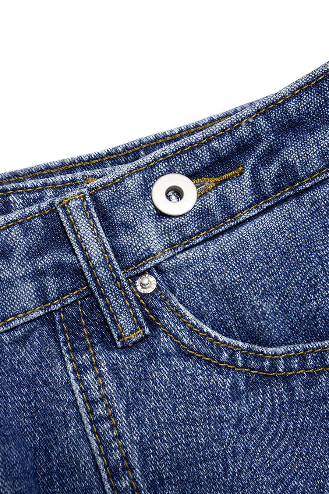 Denim Asymmetrical High Waist Skirt - Image 3