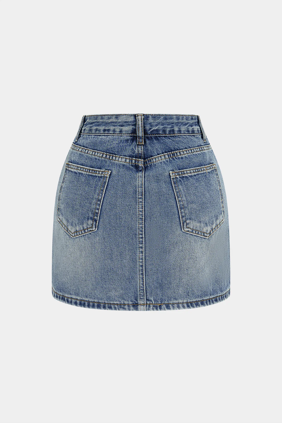 Denim Braided Pocket Skirt - Image 2