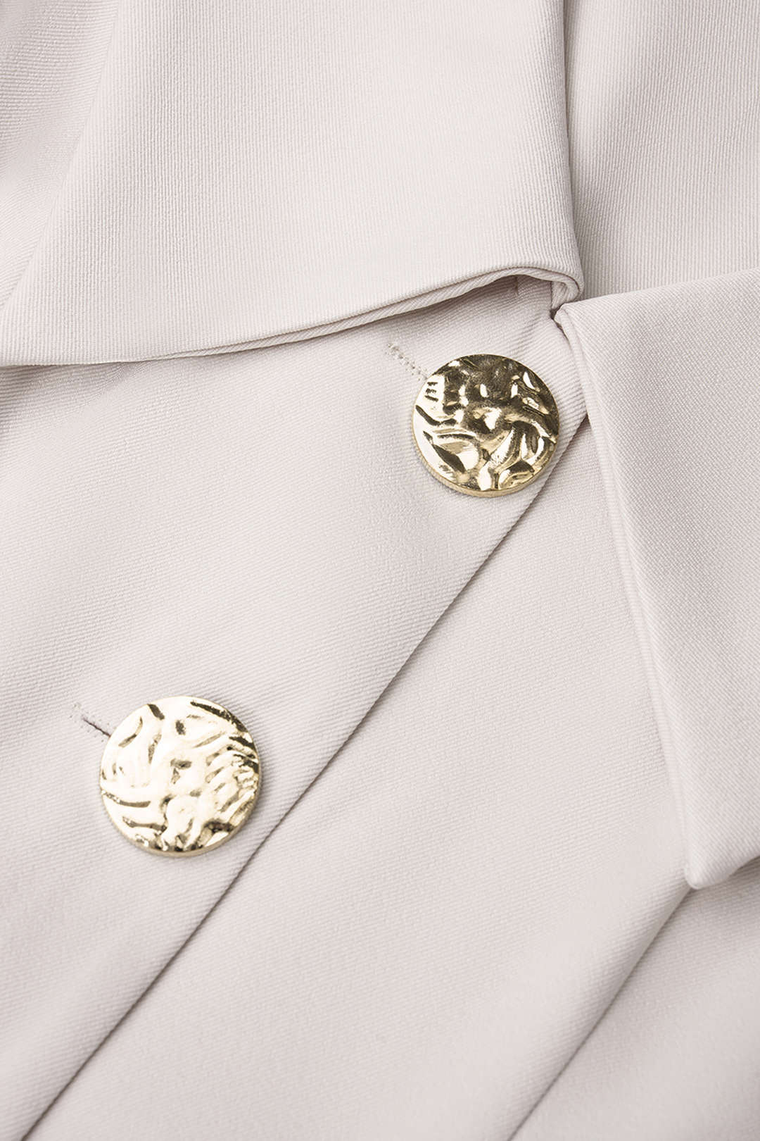 Lapel Metallic Button Vest And Mini Skirt Set - Image 4