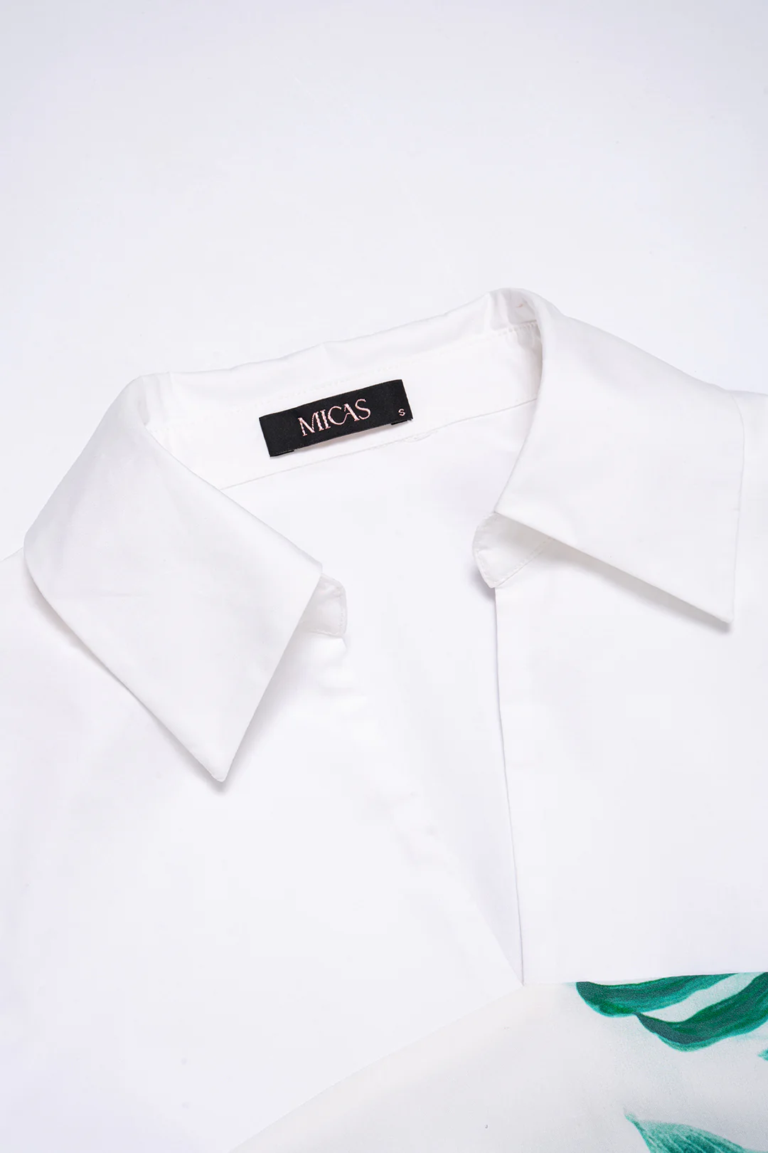 Leaves Print V-Neck Short-Sleeve Shirt - Image 3