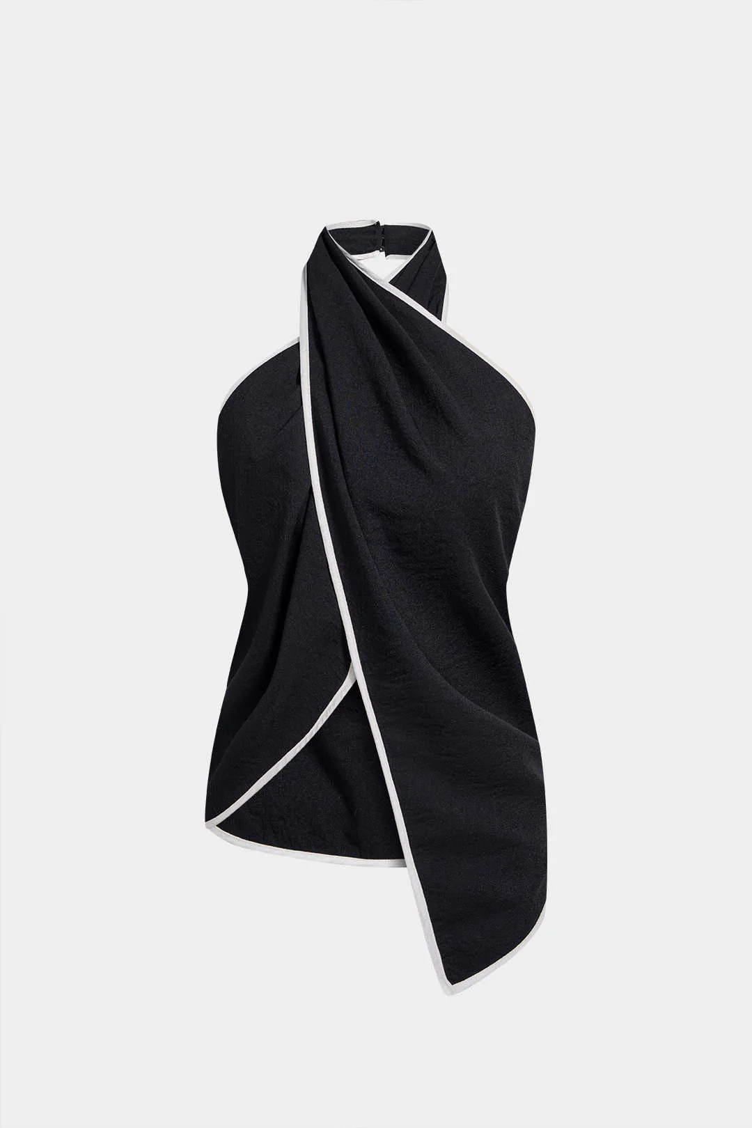 Contrast Binding Halter Asymmetrical Cami Top - Image 7