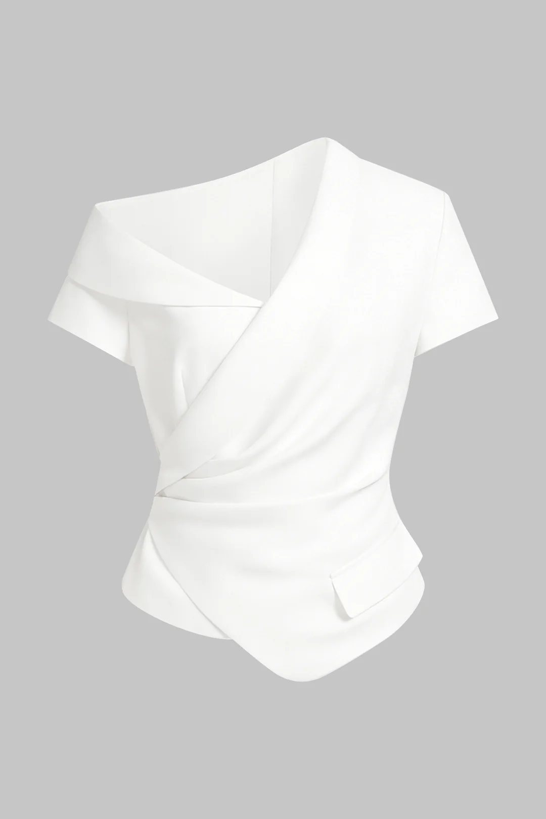 Asymmetrical One Shoulder Ruched Top - Image 5